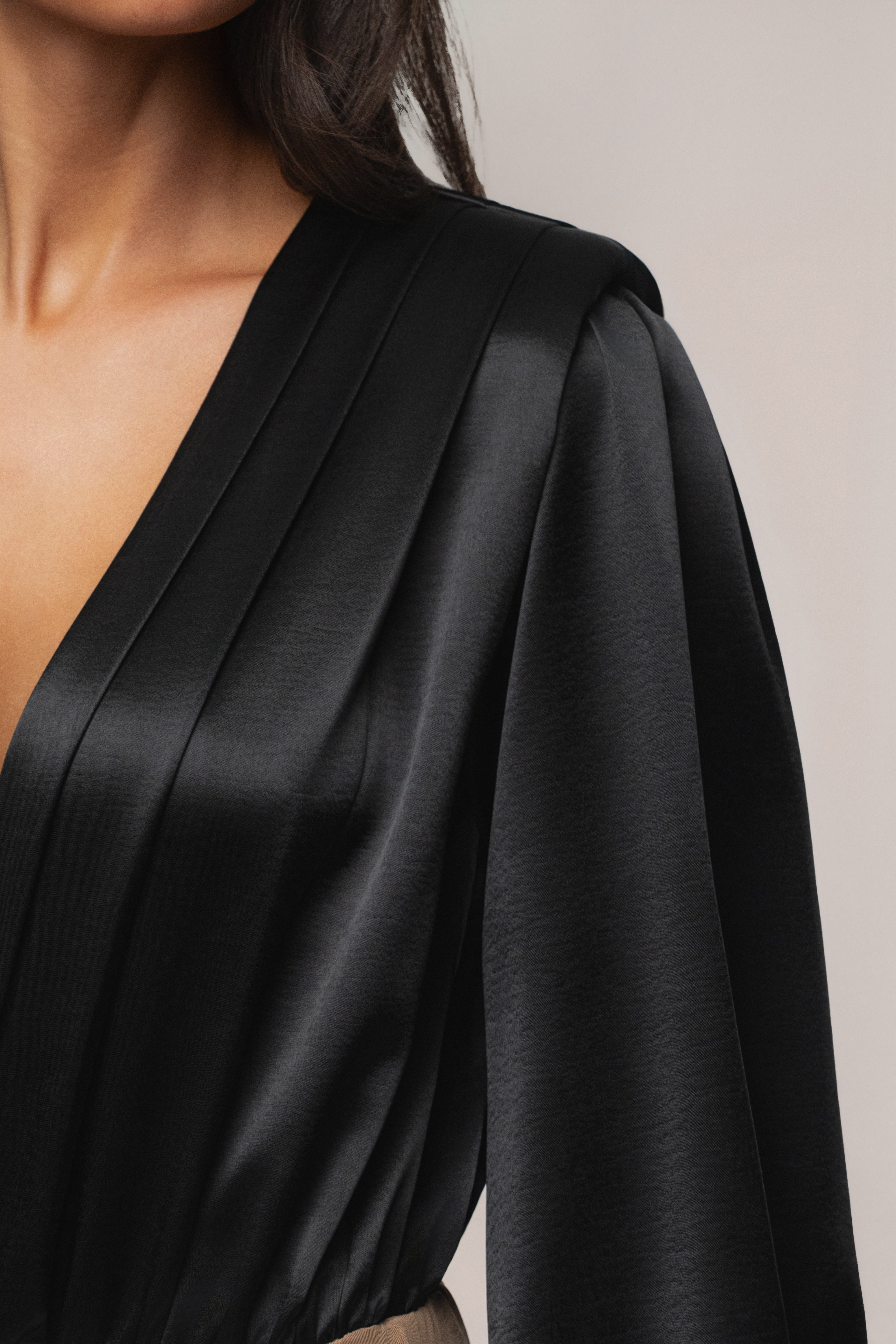 Black Satin Radiance Bodysuit