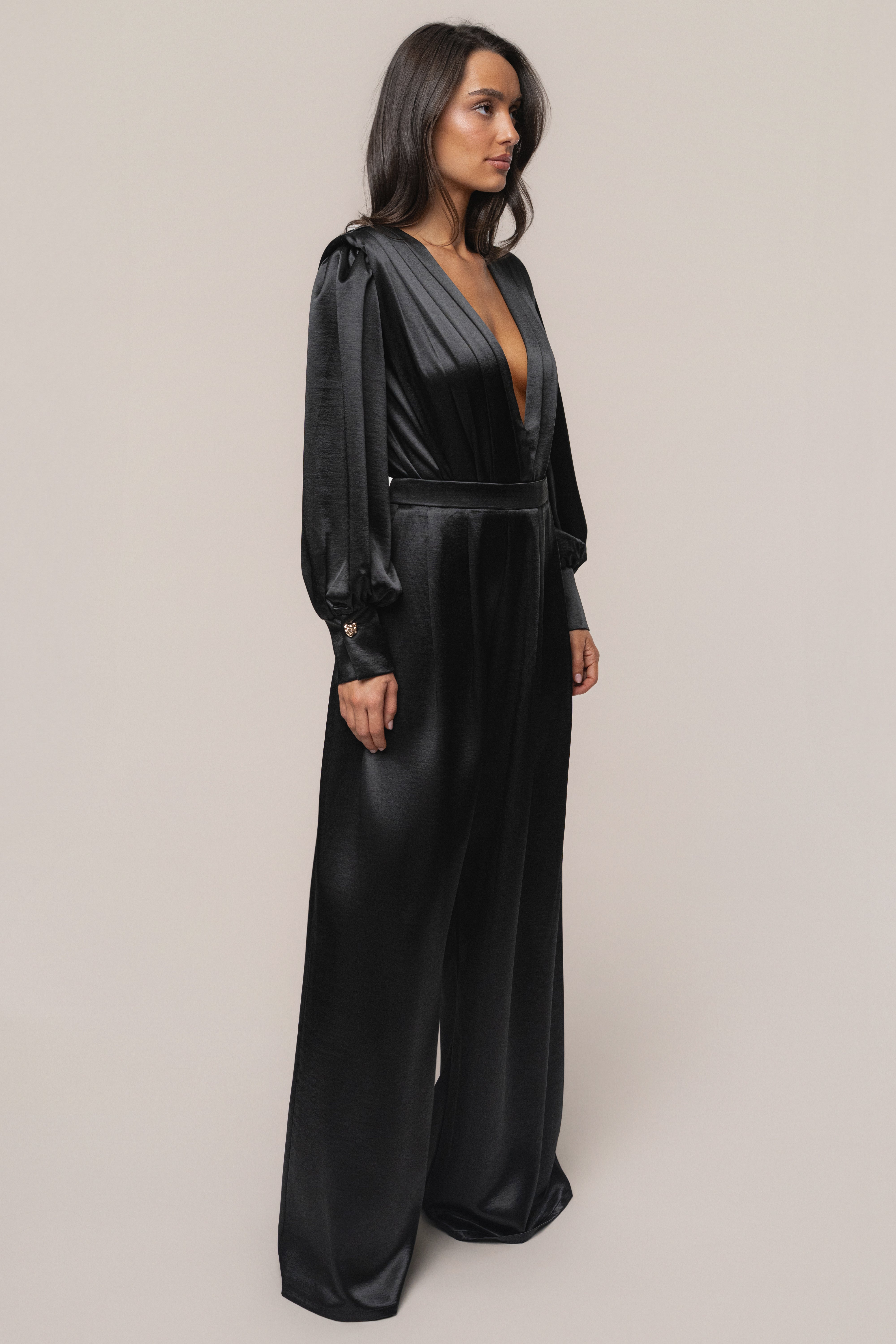 Black Satin Radiance Bodysuit