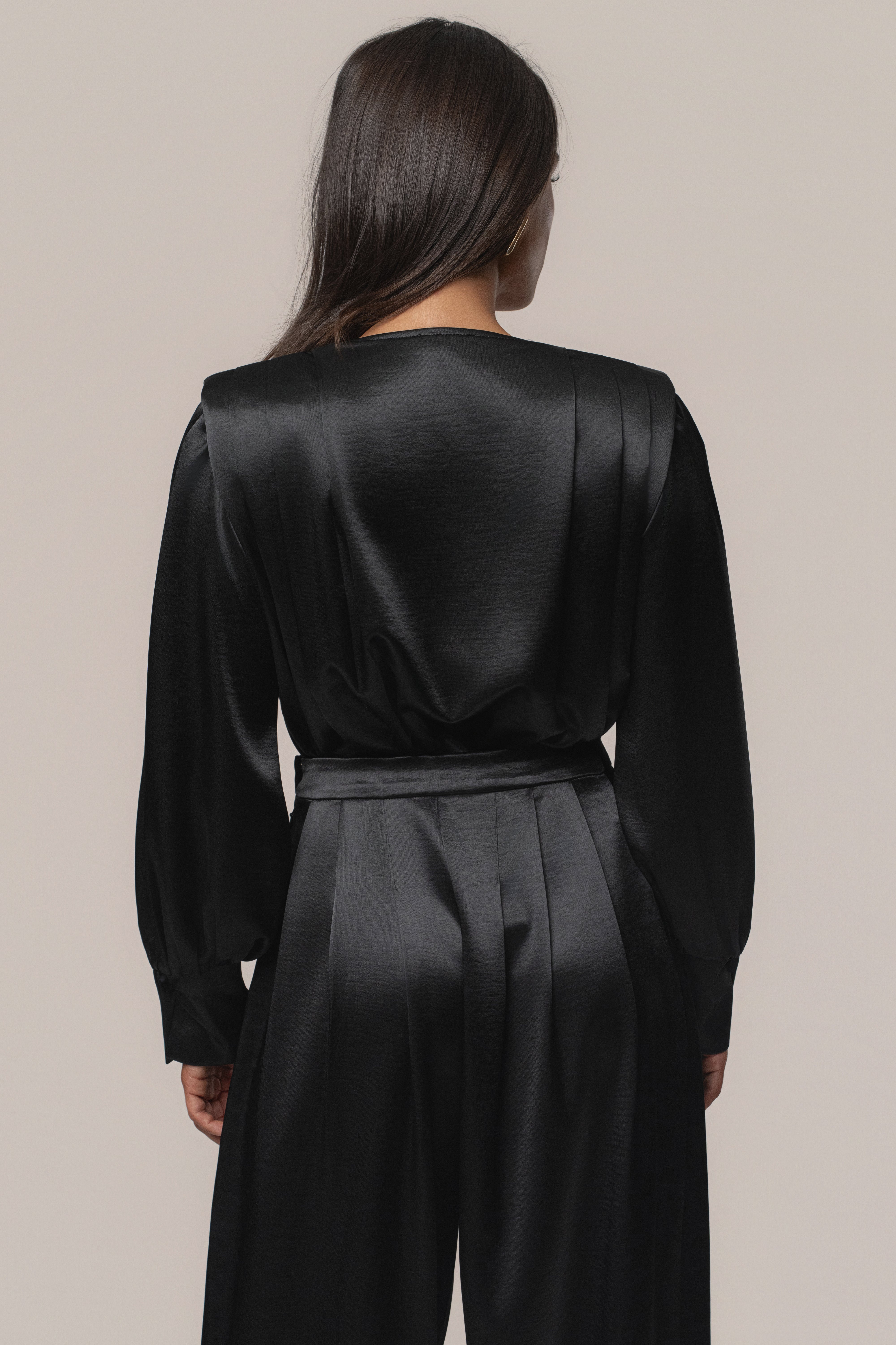 Black Satin Radiance Bodysuit