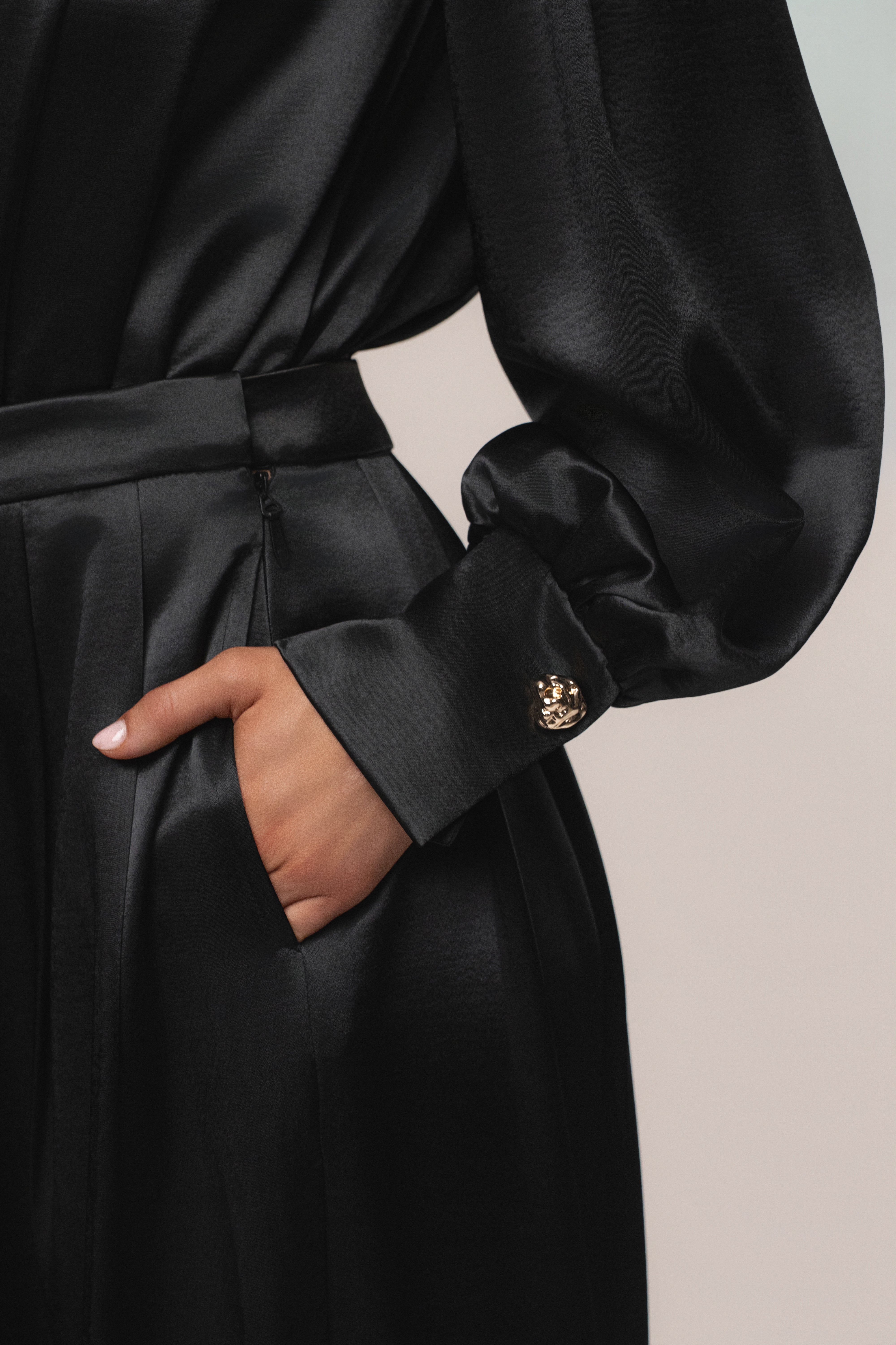 Black Satin Radiance Bodysuit