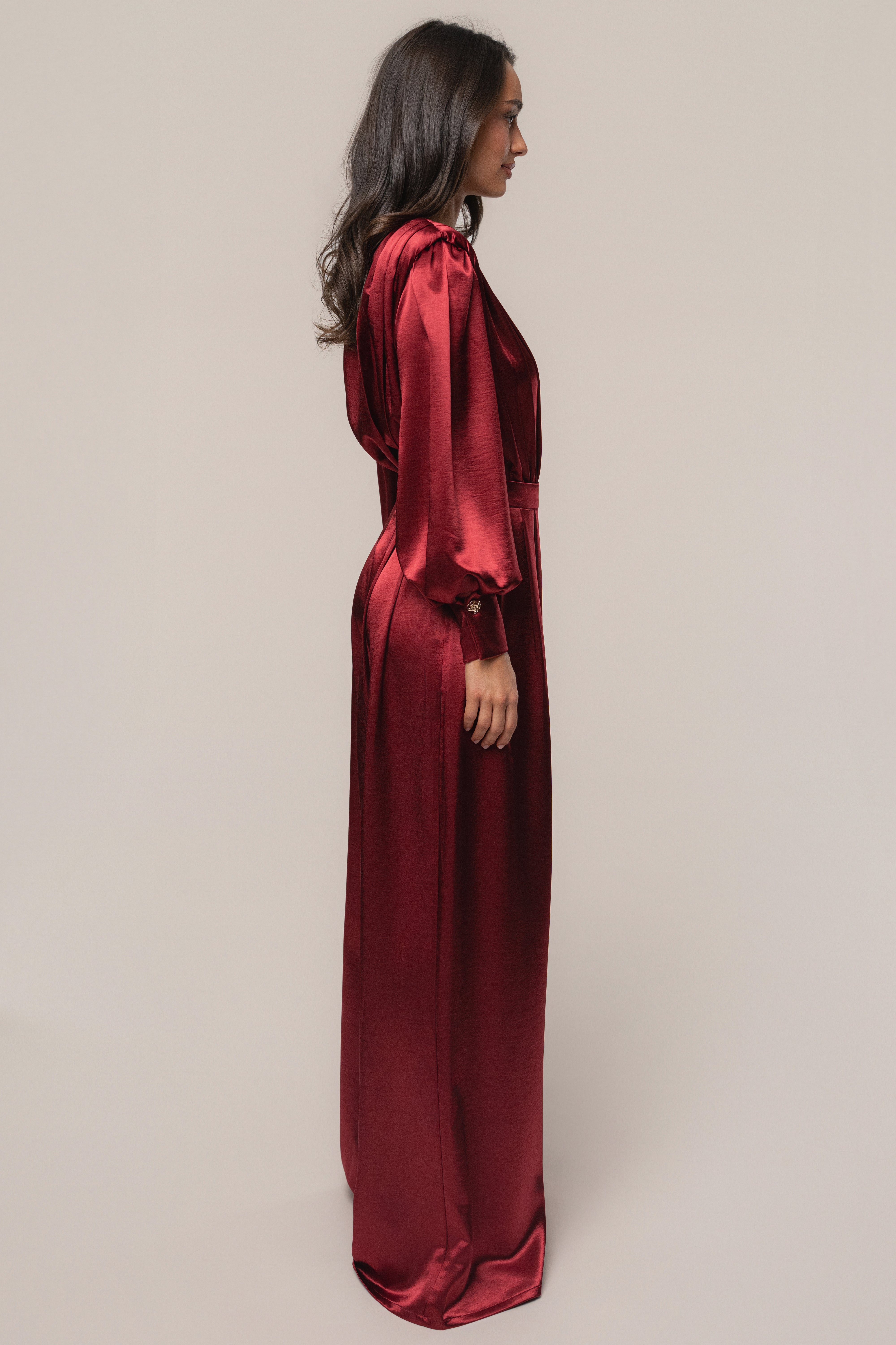 Burgundy Satin Radiance Bodysuit