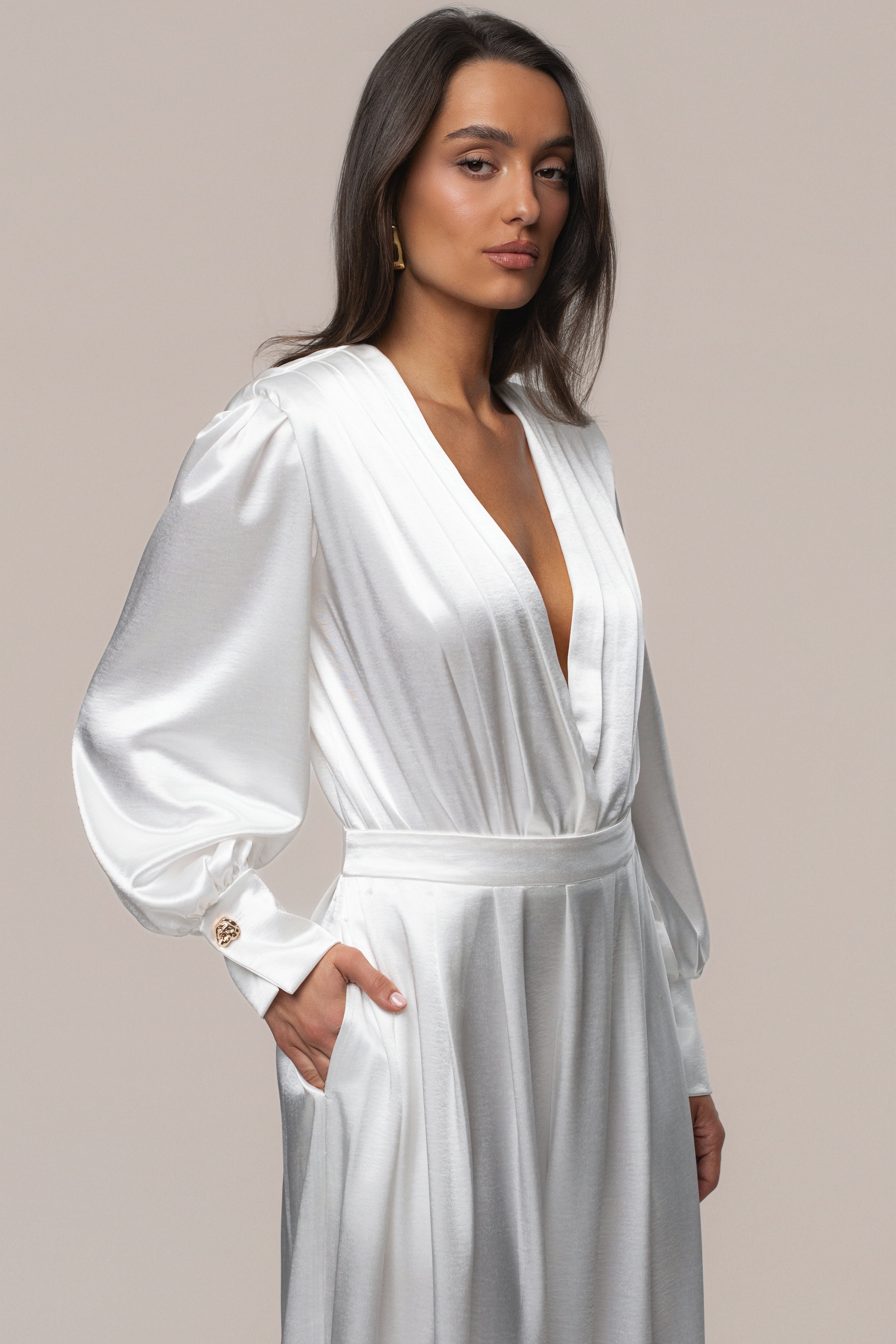 White Satin Radiance Bodysuit