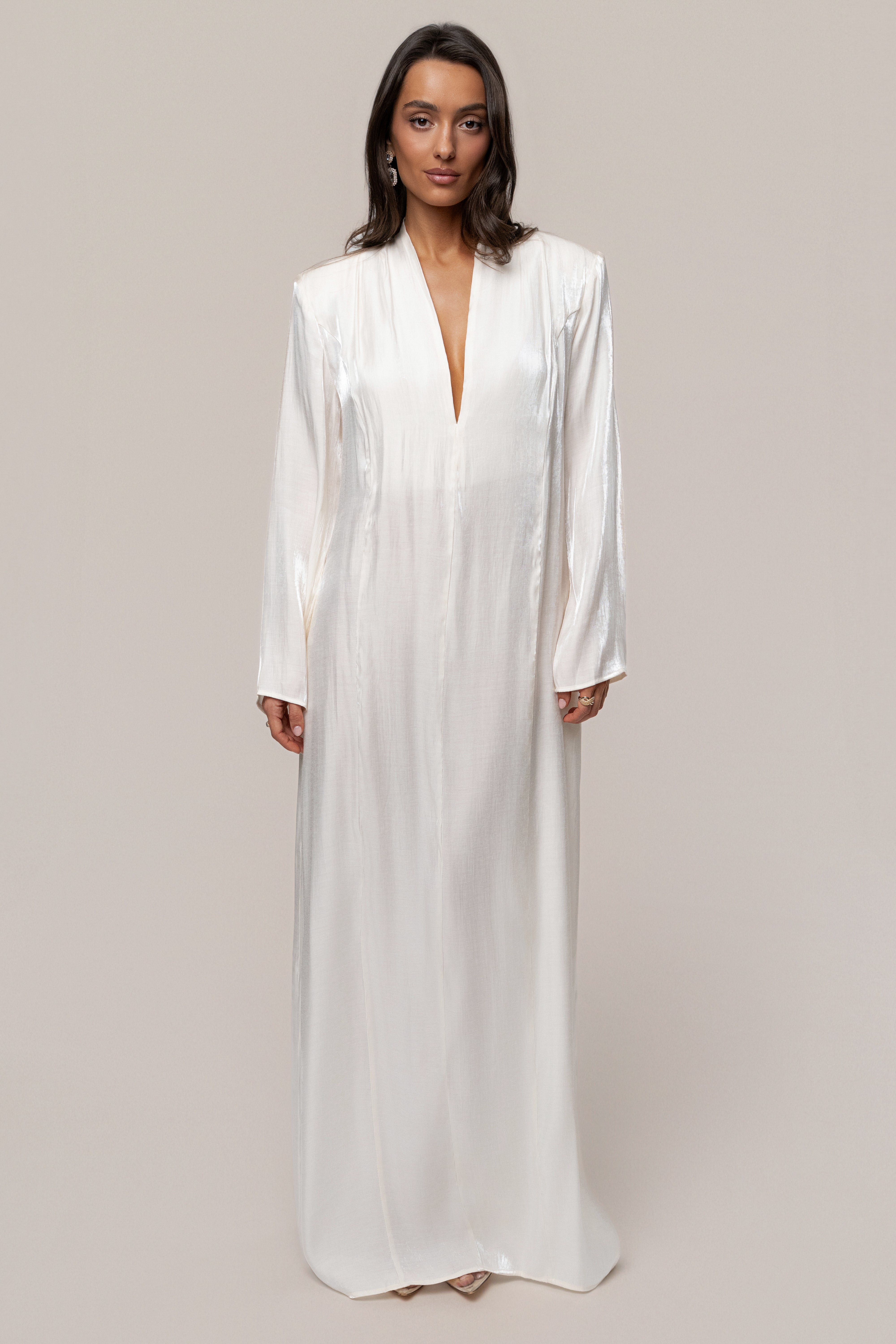 Ivory Evergreen Nights Maxi Dress