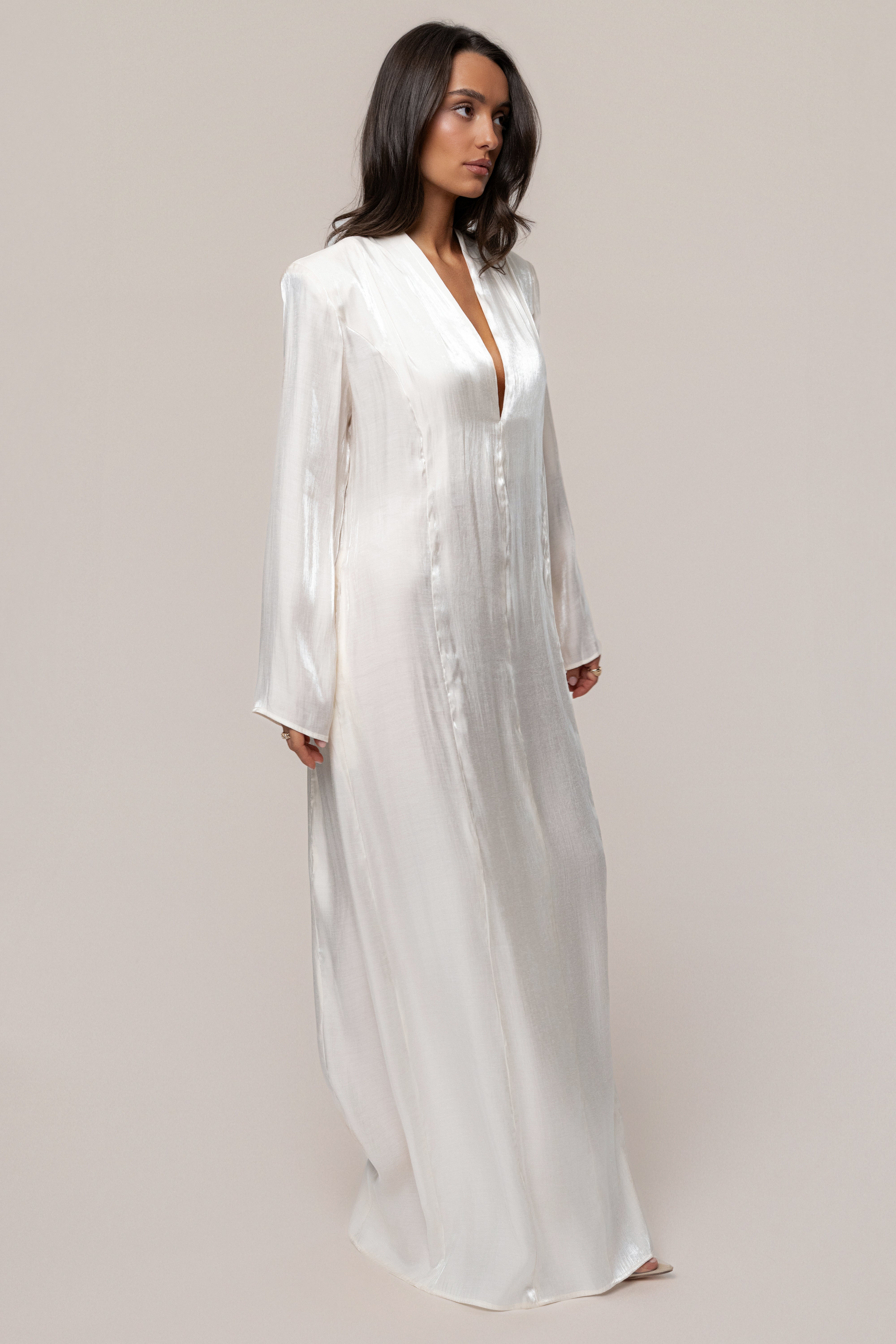 Ivory Evergreen Nights Maxi Dress