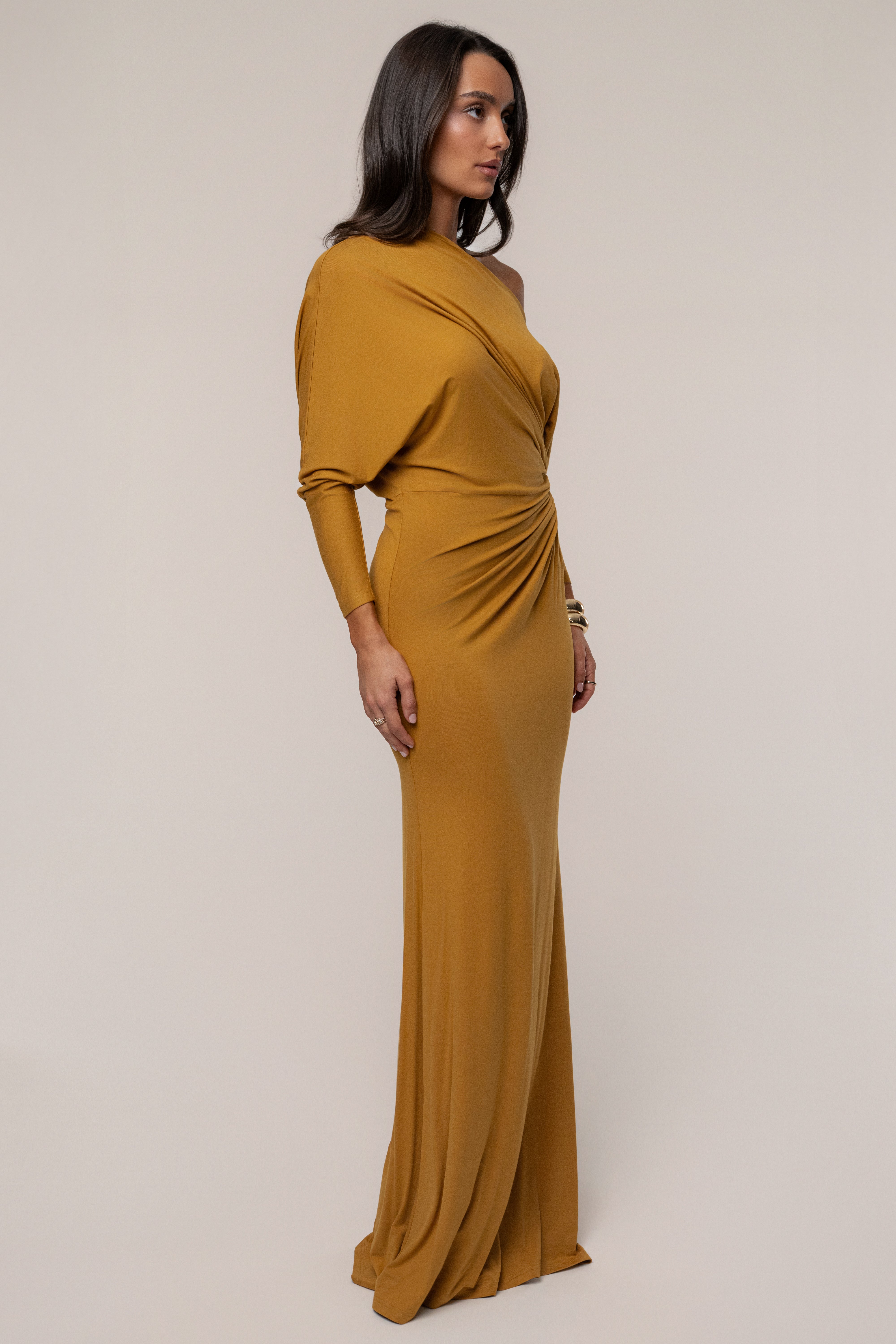 Mustard Eternal Obsession Maxi Dress
