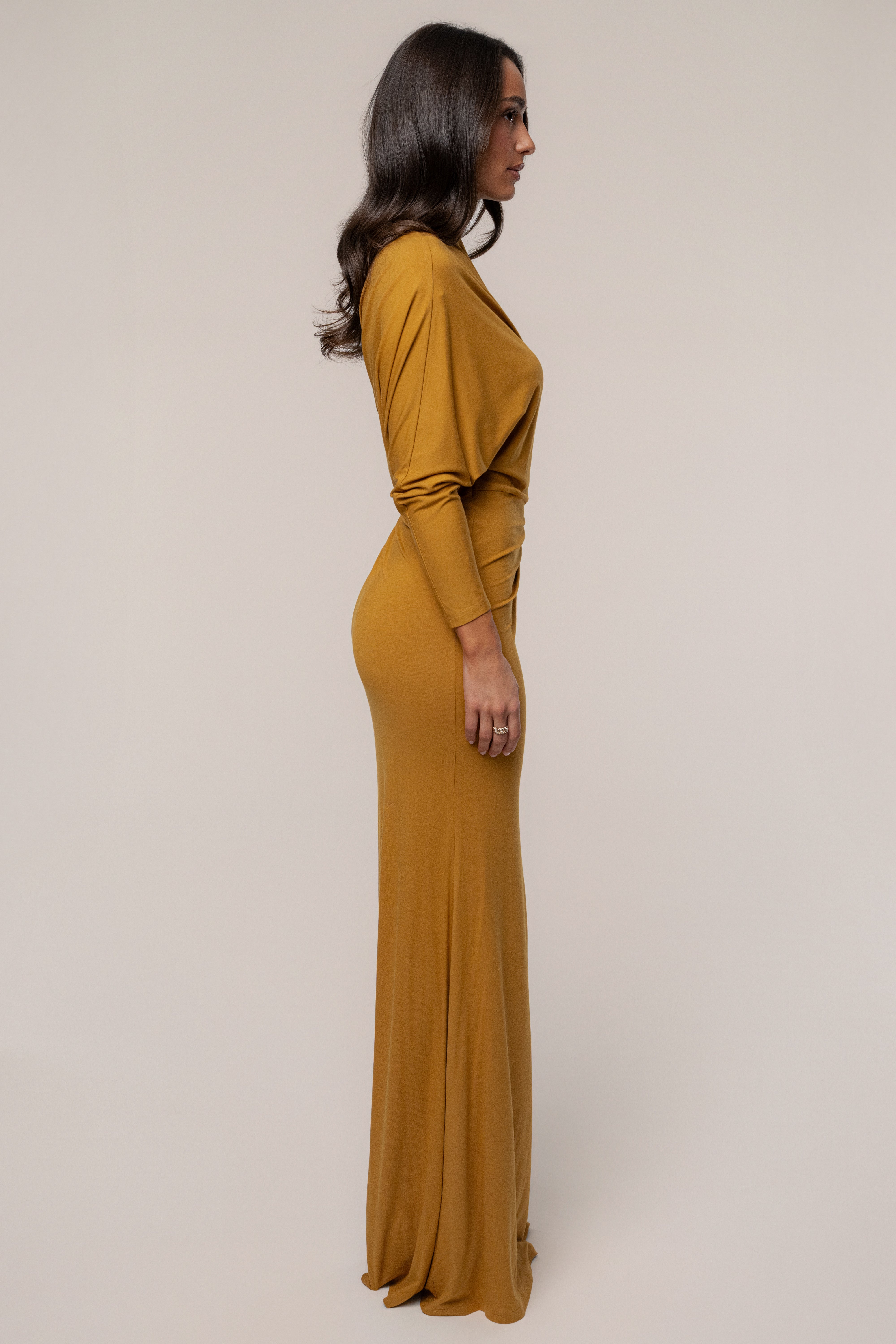 Mustard Eternal Obsession Maxi Dress
