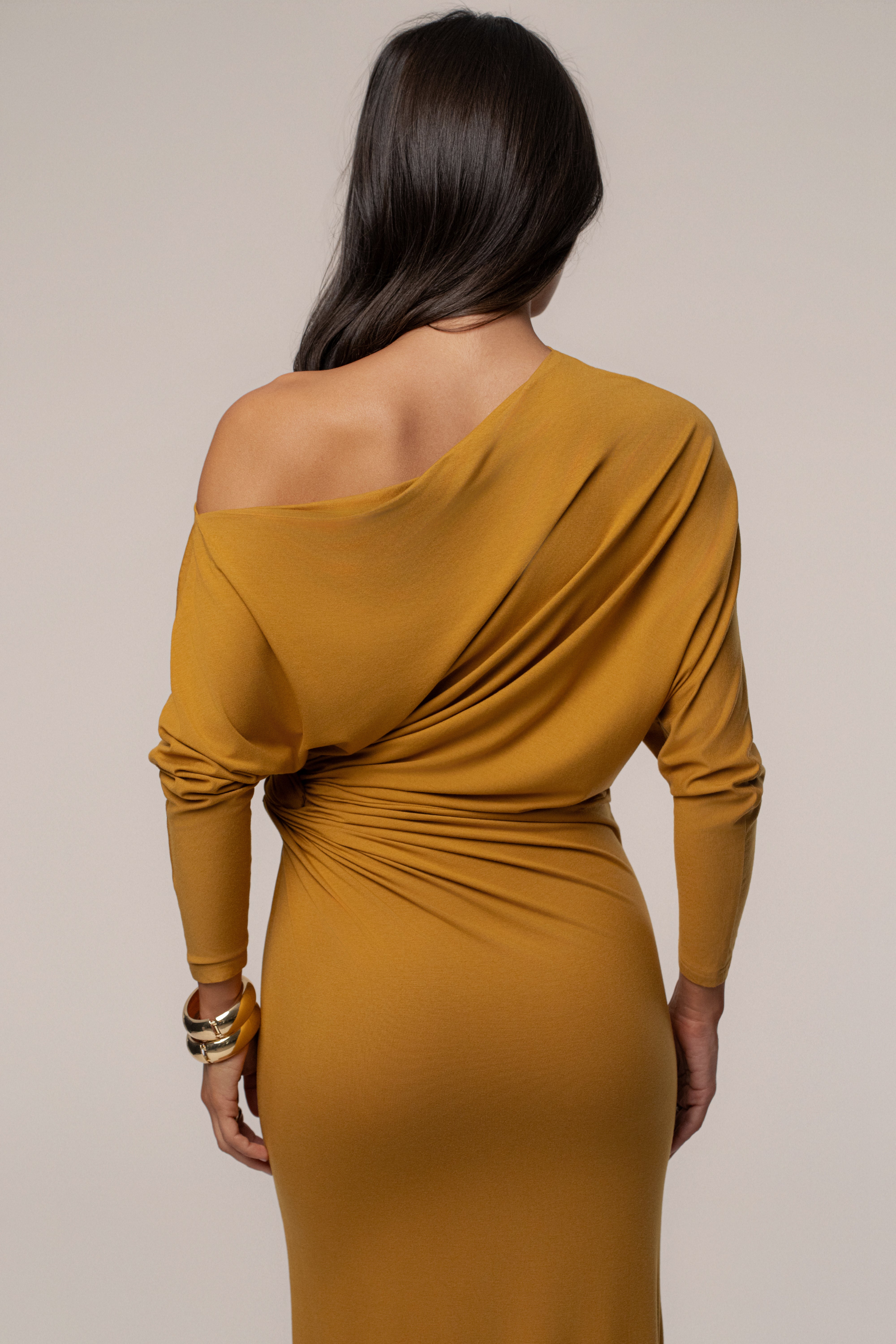 Mustard Eternal Obsession Maxi Dress