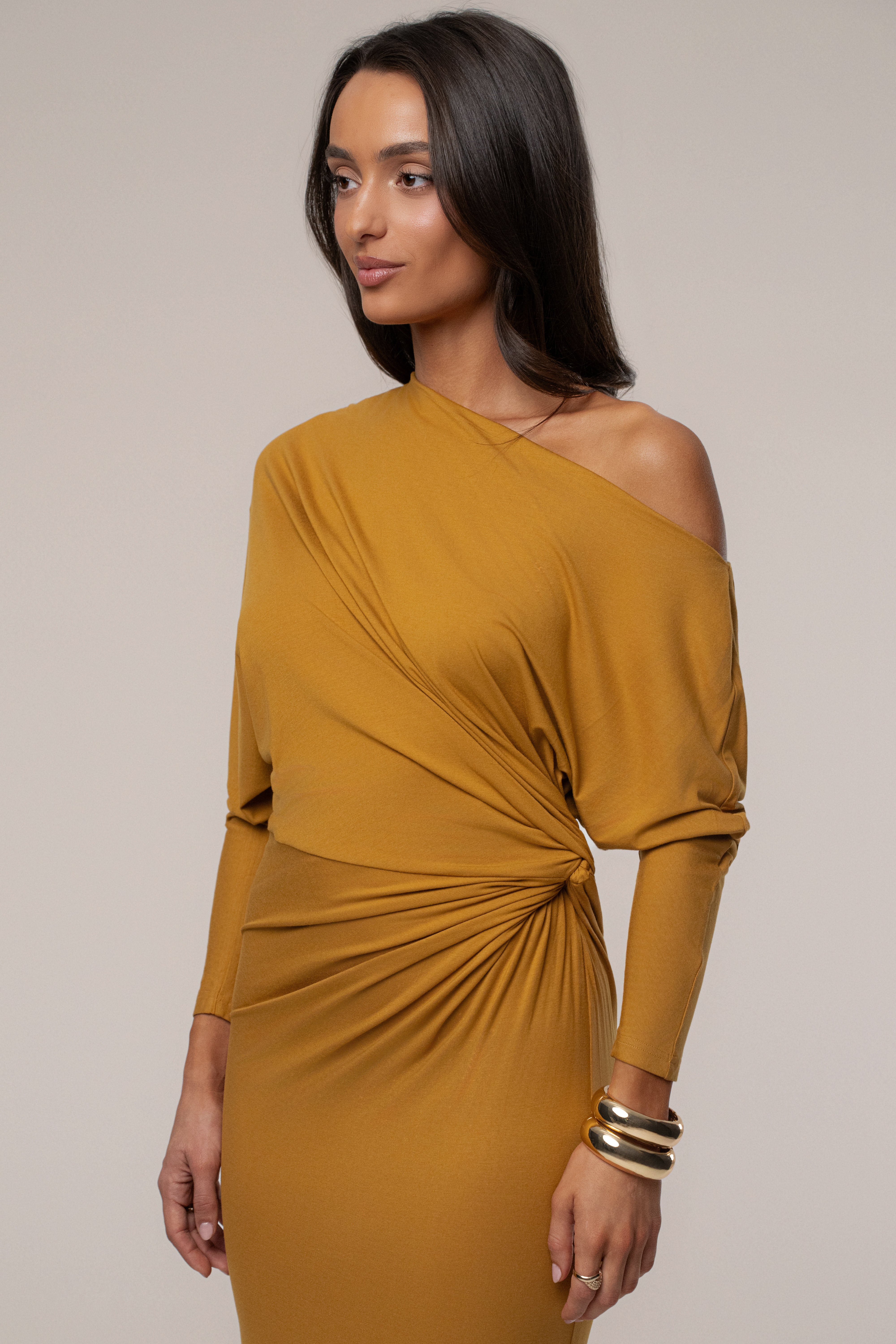 Mustard Eternal Obsession Maxi Dress
