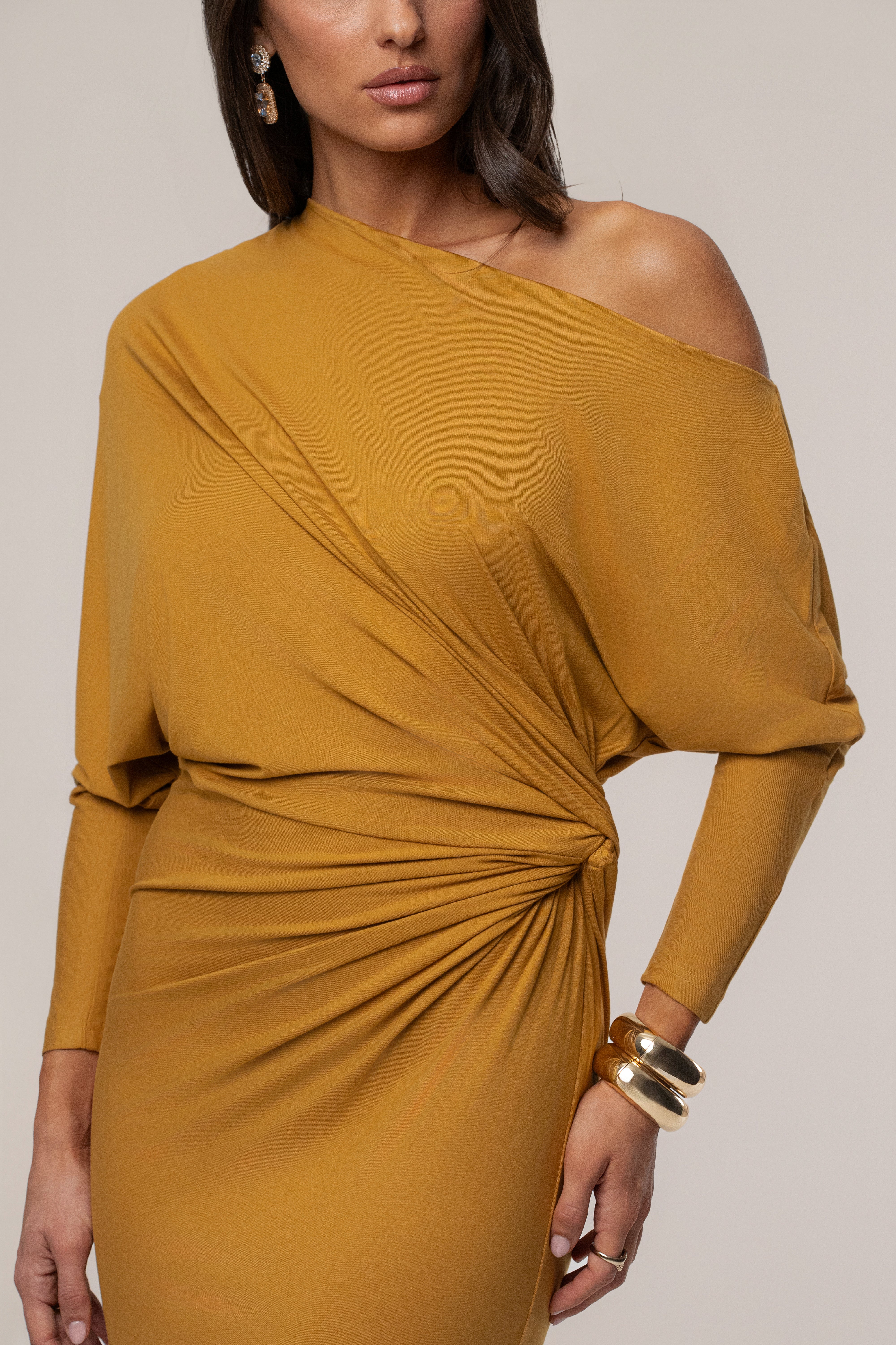Mustard Eternal Obsession Maxi Dress
