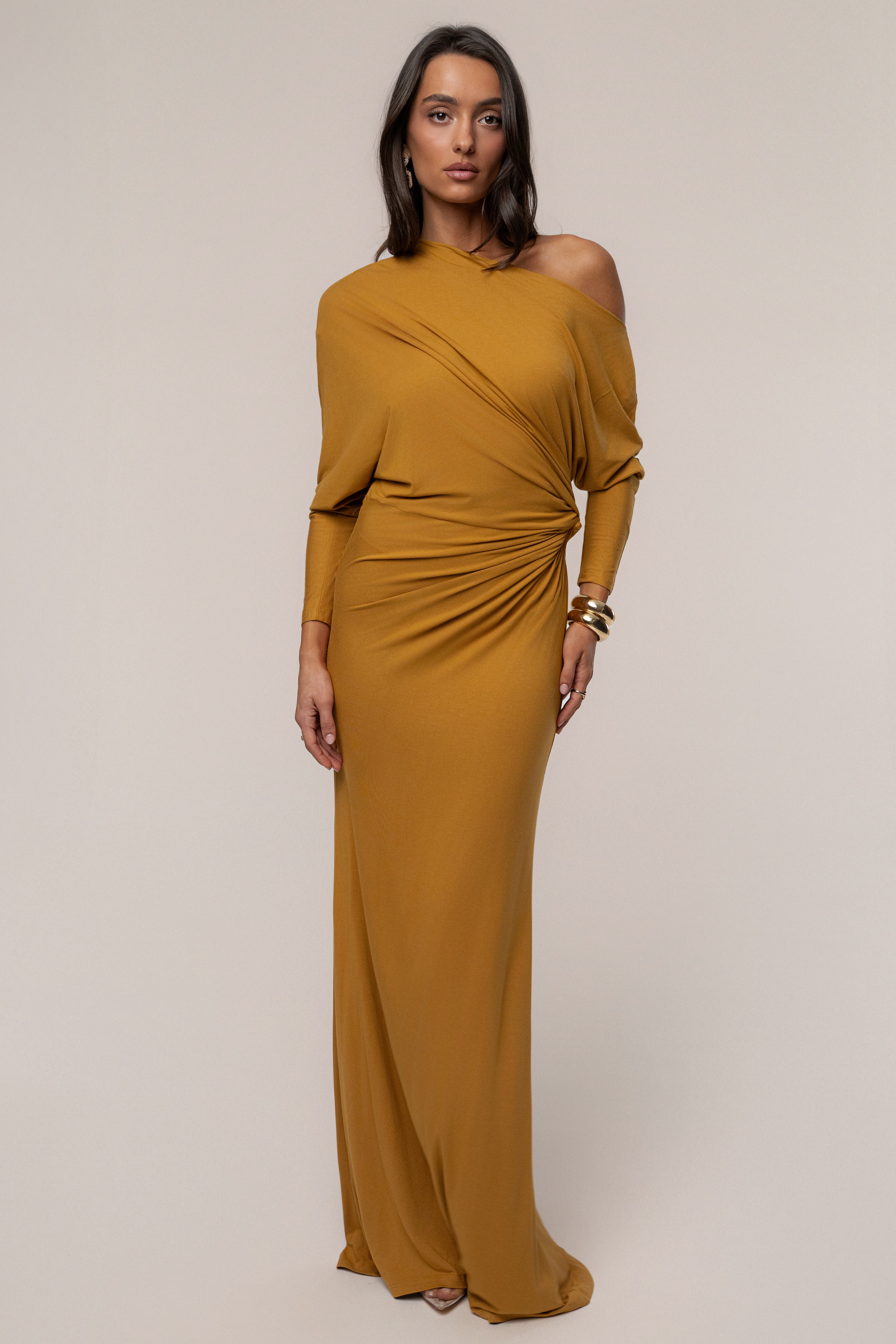 Mustard Eternal Obsession Maxi Dress