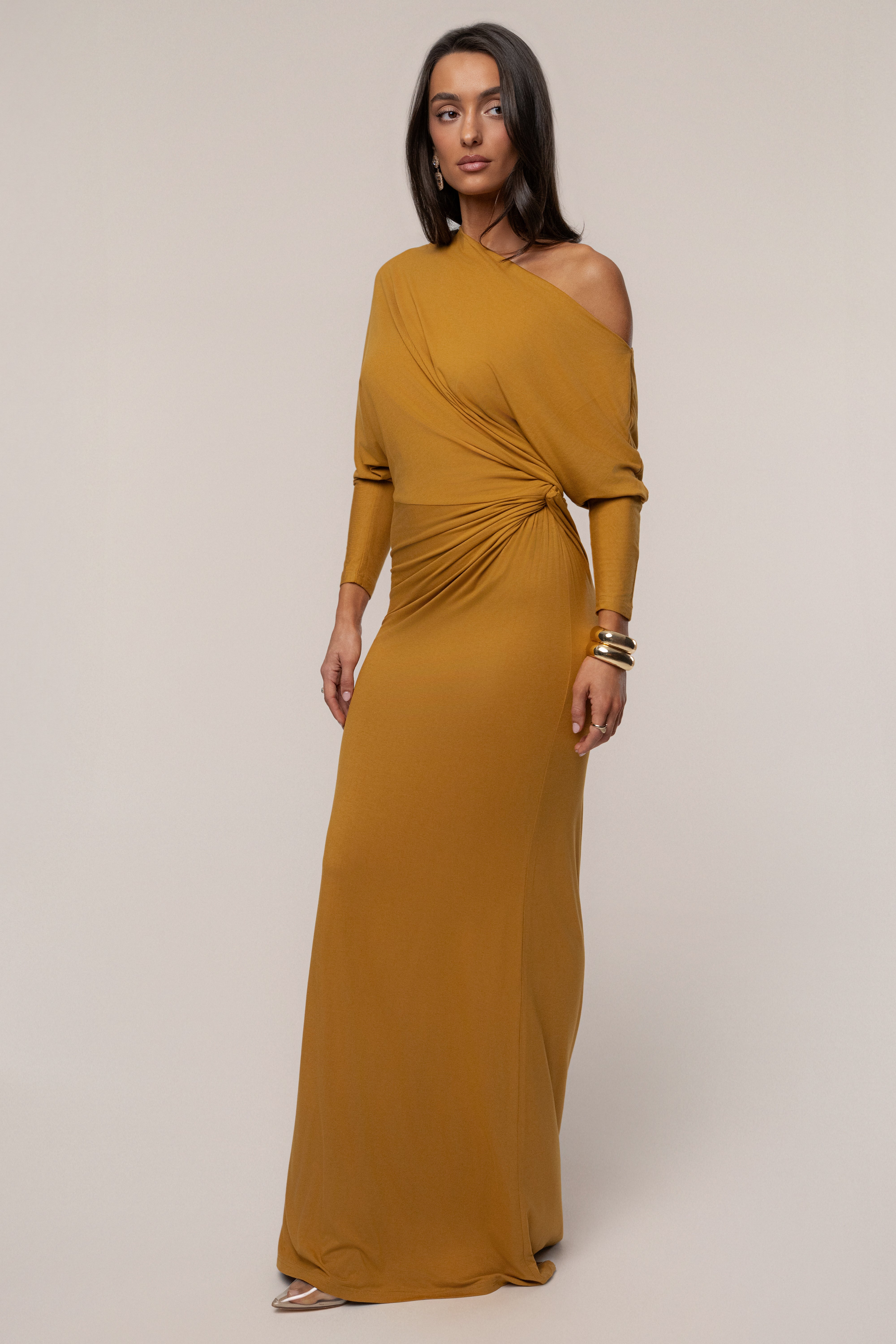 Mustard Eternal Obsession Maxi Dress