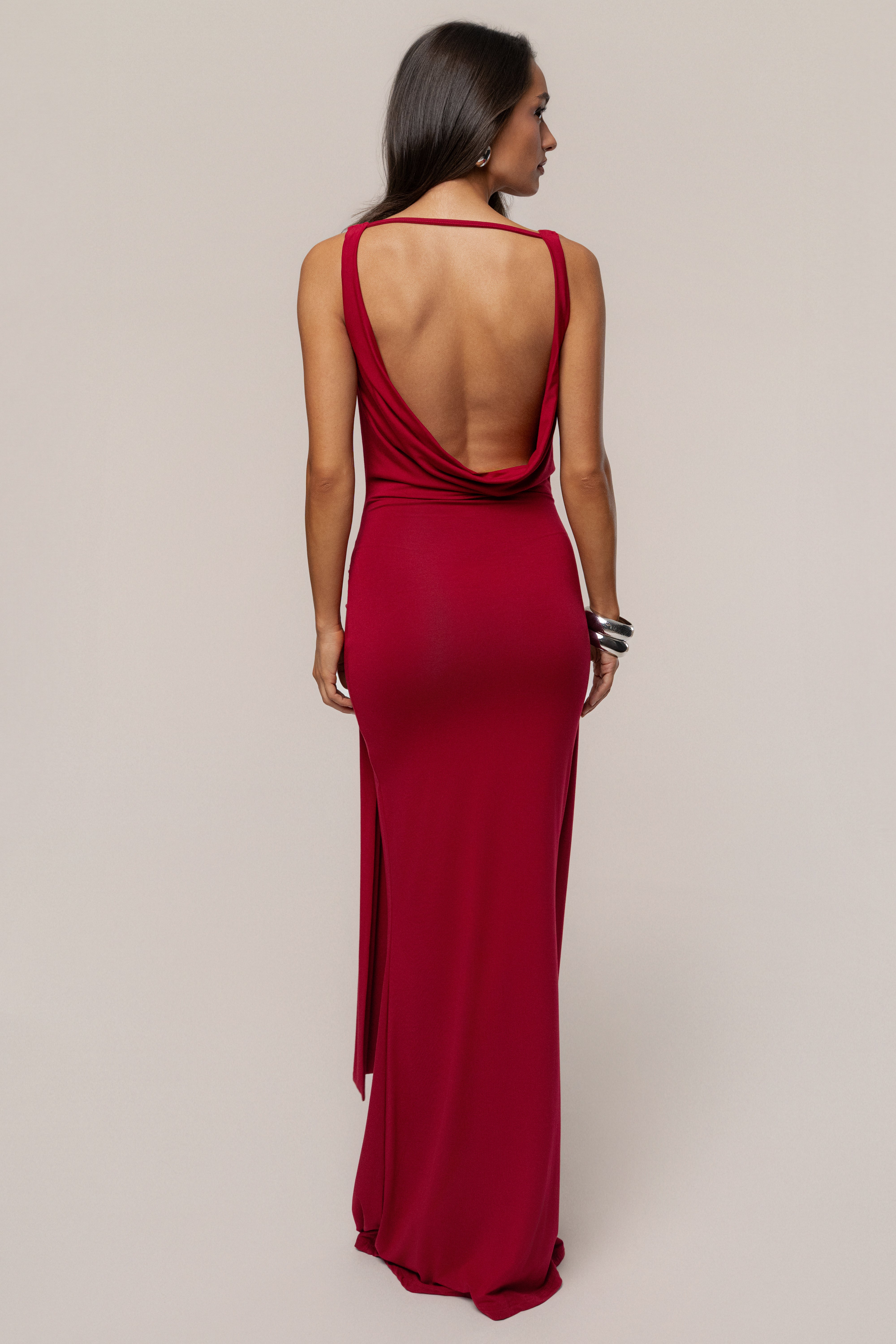 Red Divine State Maxi Dress