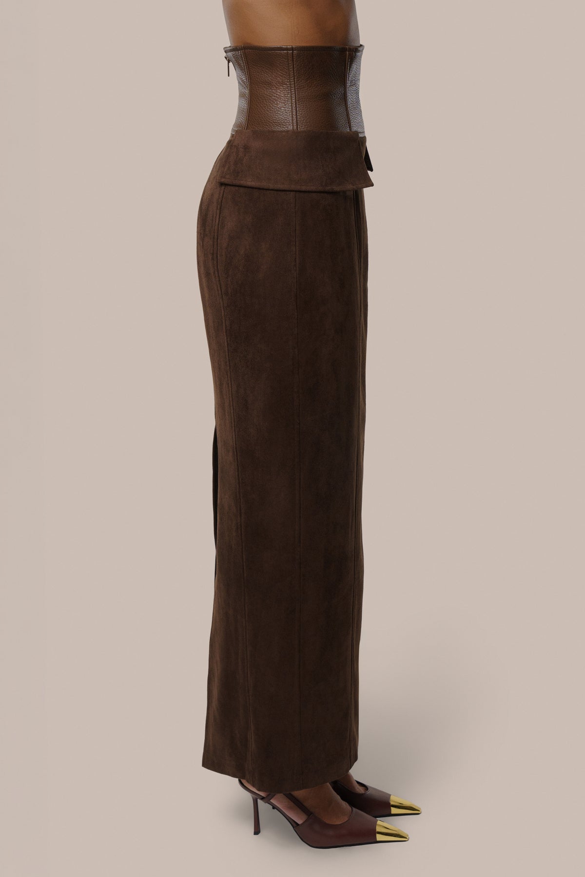Chocolate Upper East Maxi Skirt - JLUXLABEL