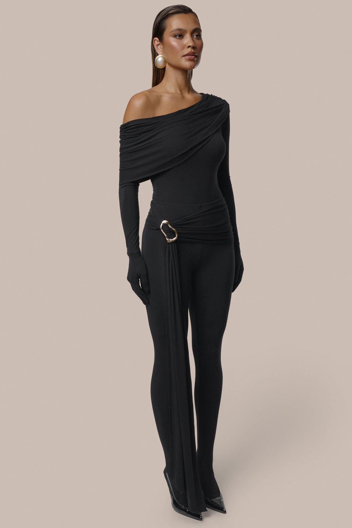 Black Evening Plans Bodysuit - JLUXLABEL