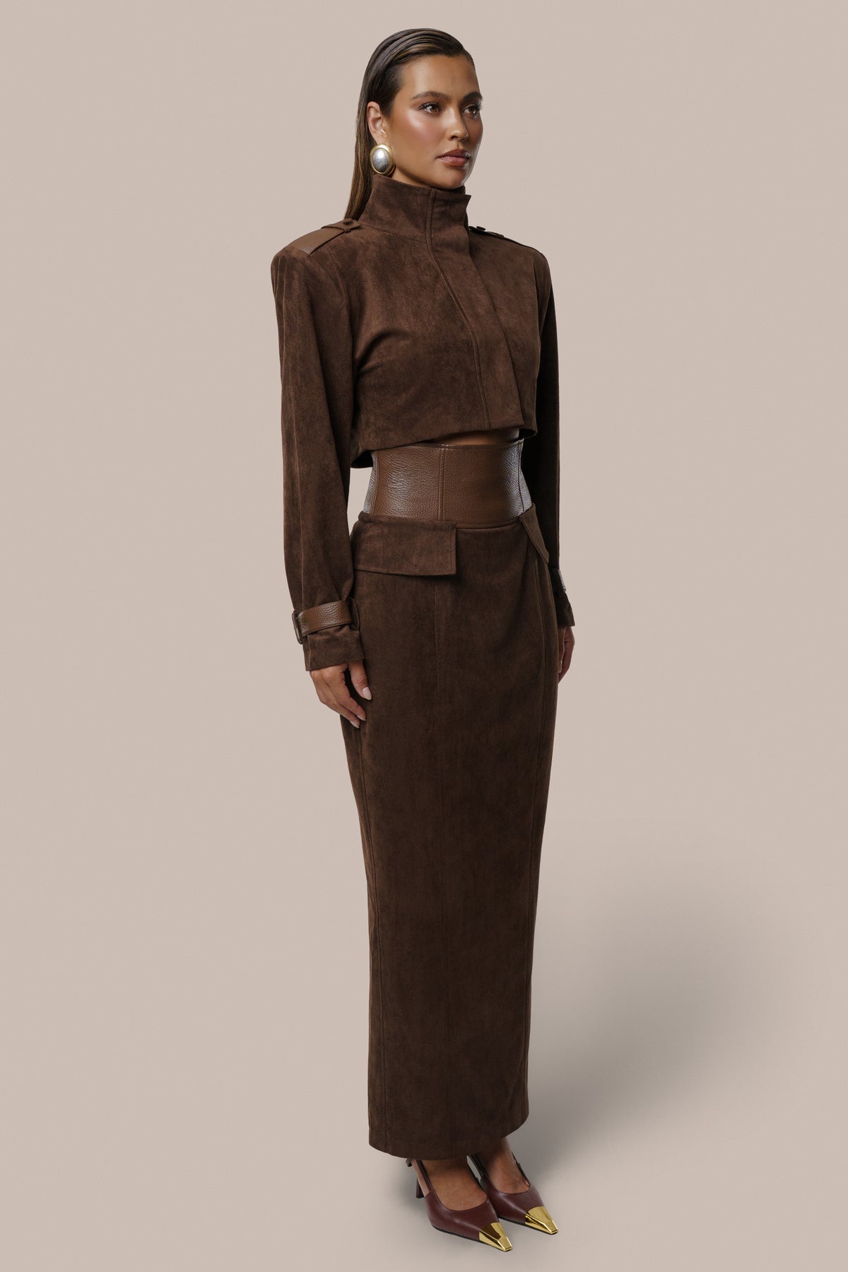 Chocolate Upper East Maxi Skirt - JLUXLABEL