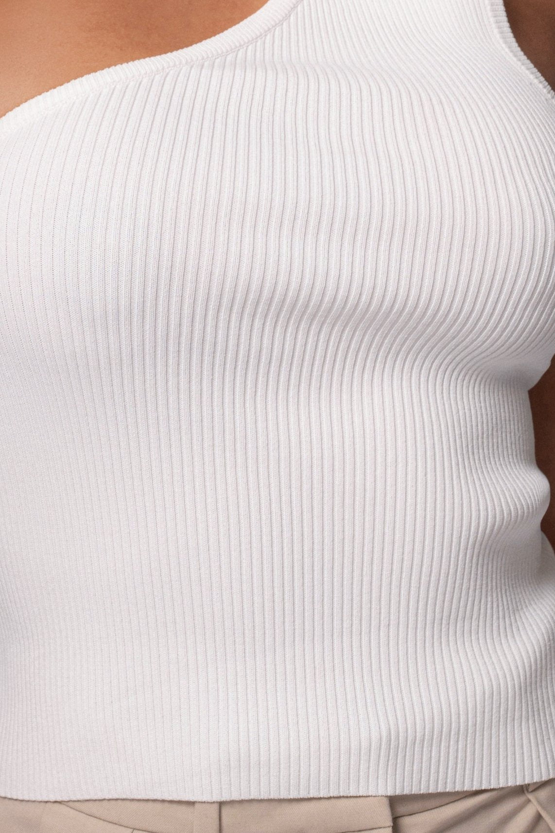 Off White Anderson Ribbed Top - JLUXLABEL