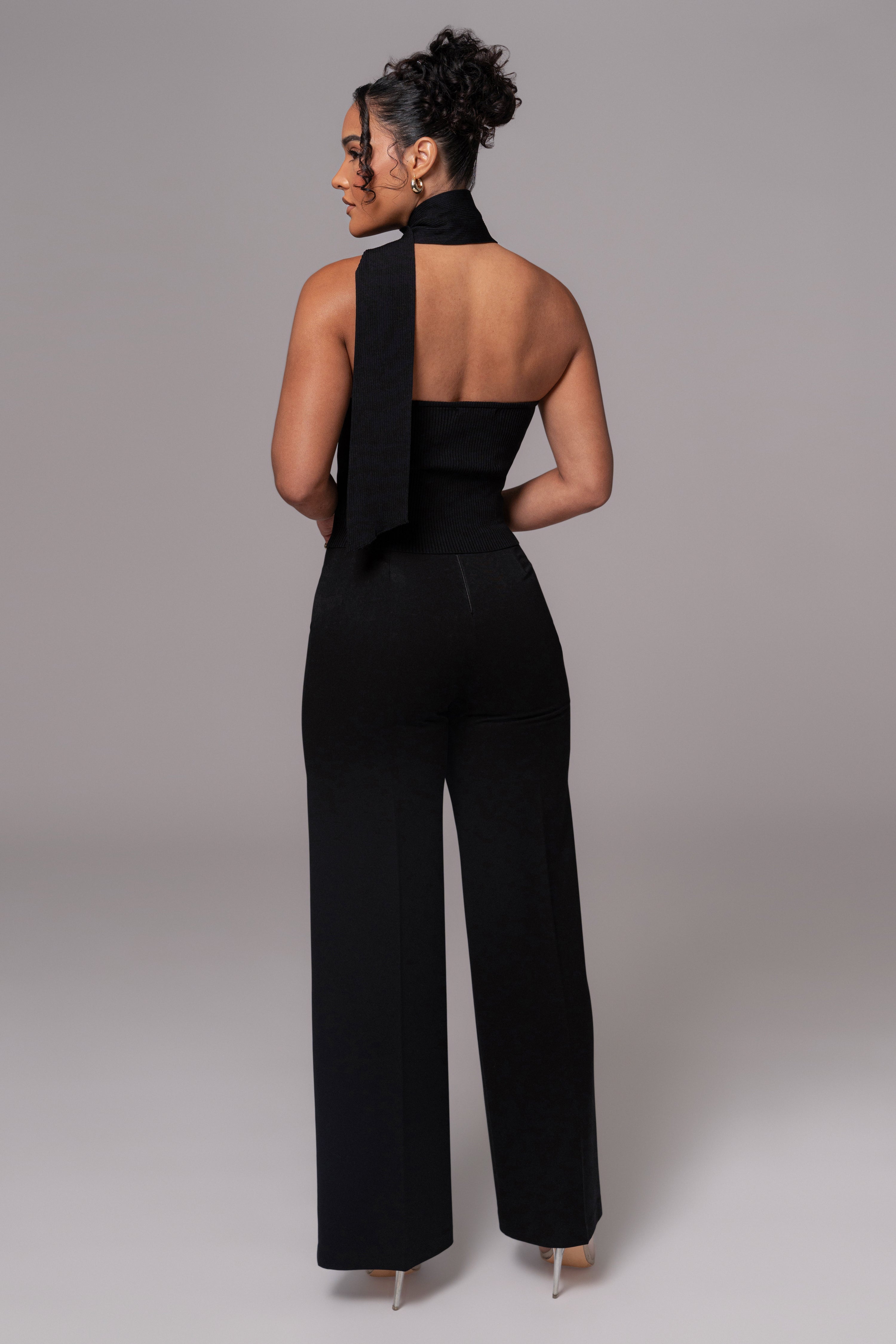 Black Anderson Ribbed Top - JLUXLABEL