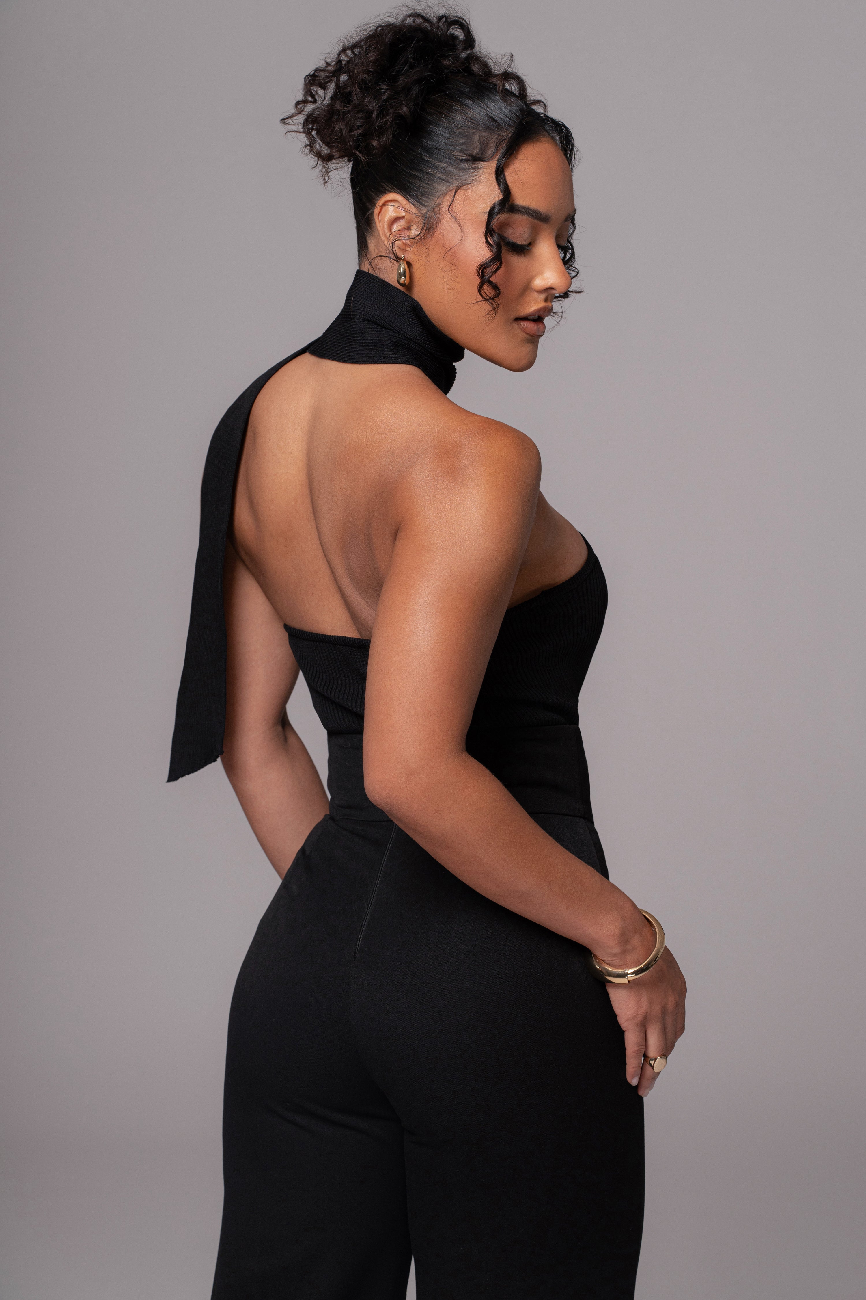 Black Anderson Ribbed Top - JLUXLABEL