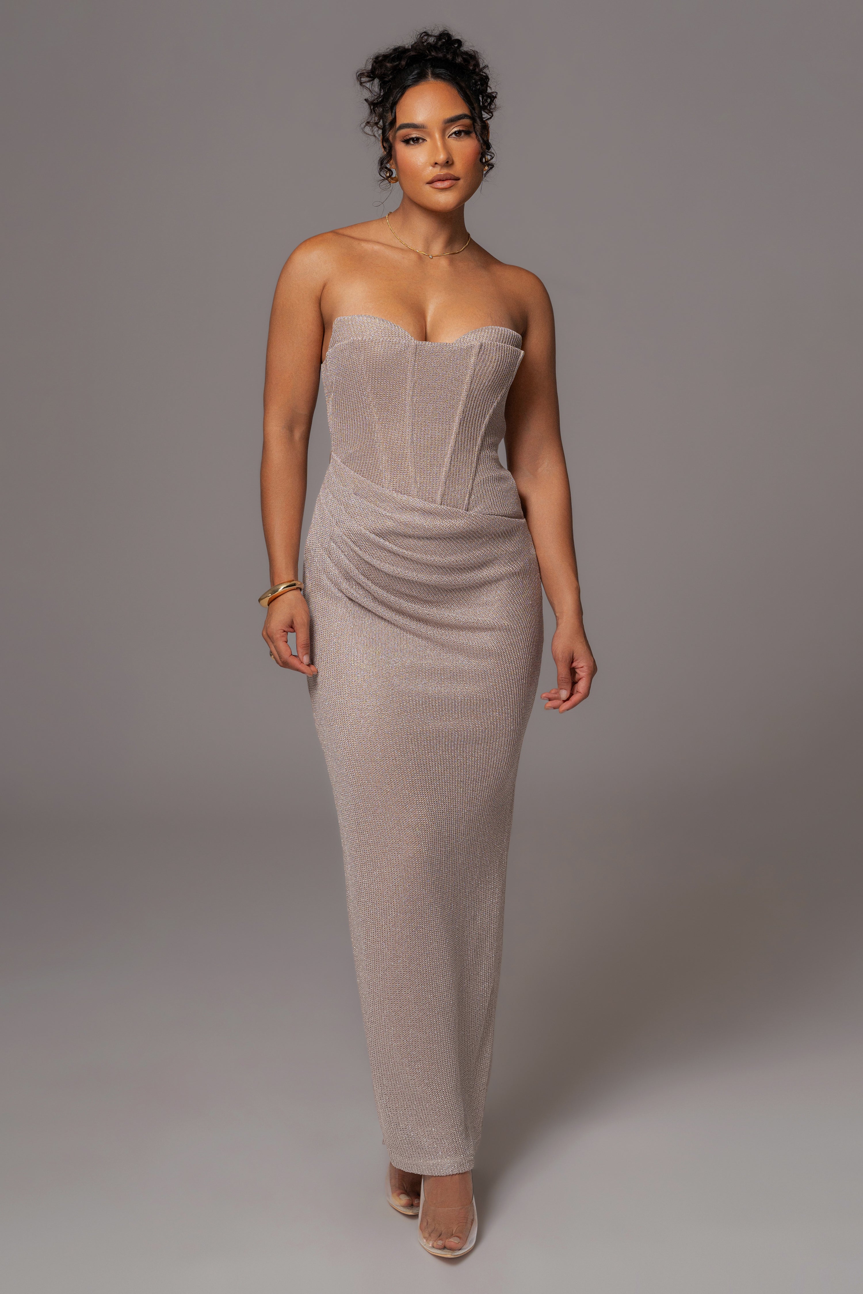 Beige Lush Life Maxi Dress - JLUXLABEL