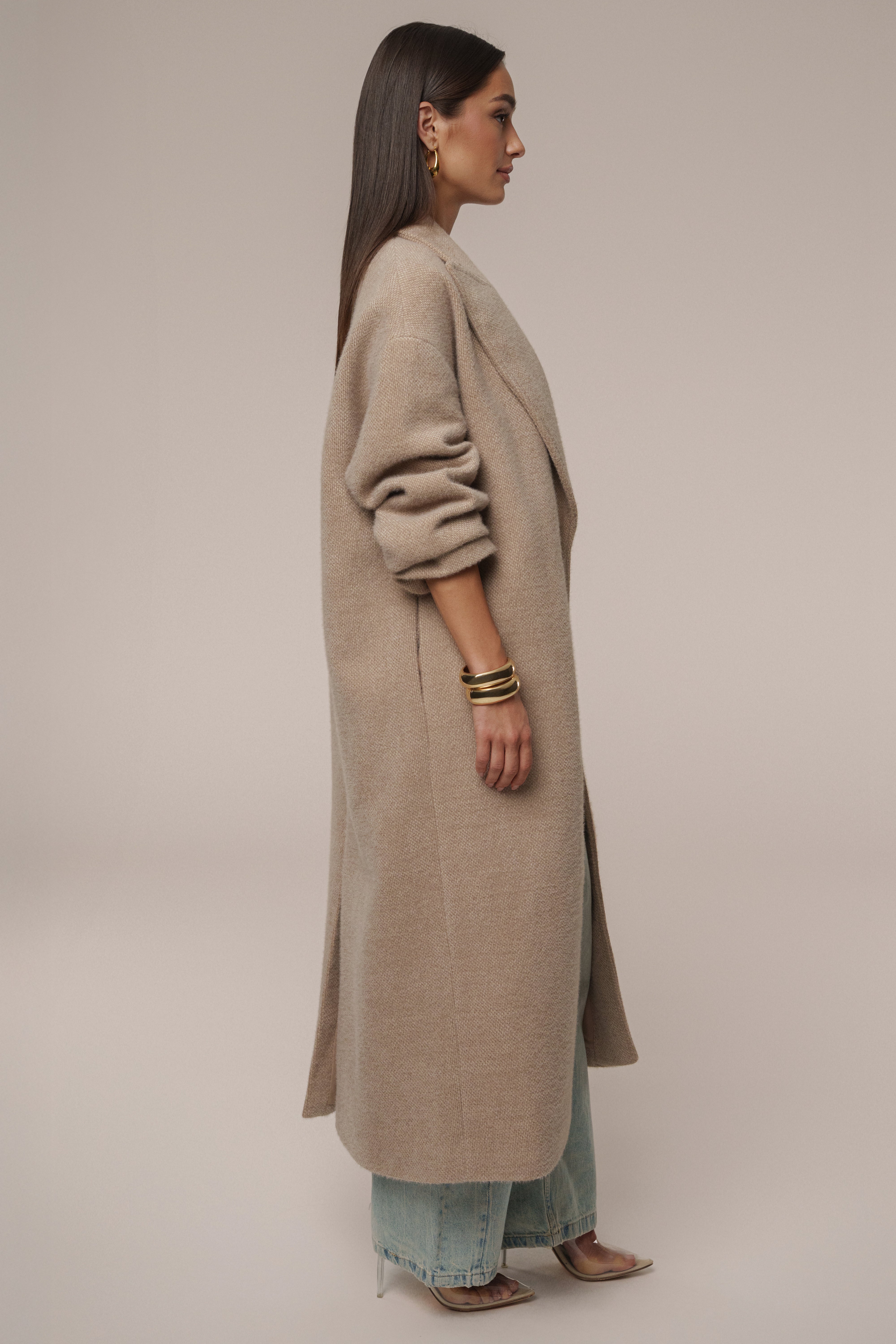 Sand Dion Oversized Coat - JLUXLABEL