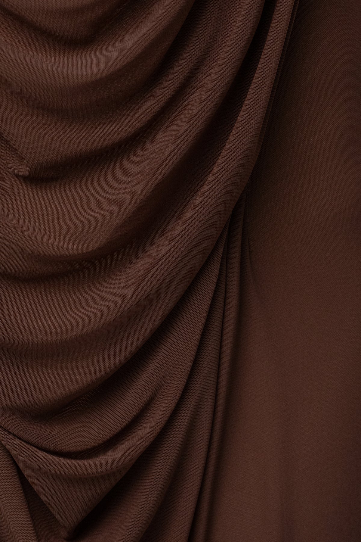 Chocolate Siren Sculpted Mesh Dress