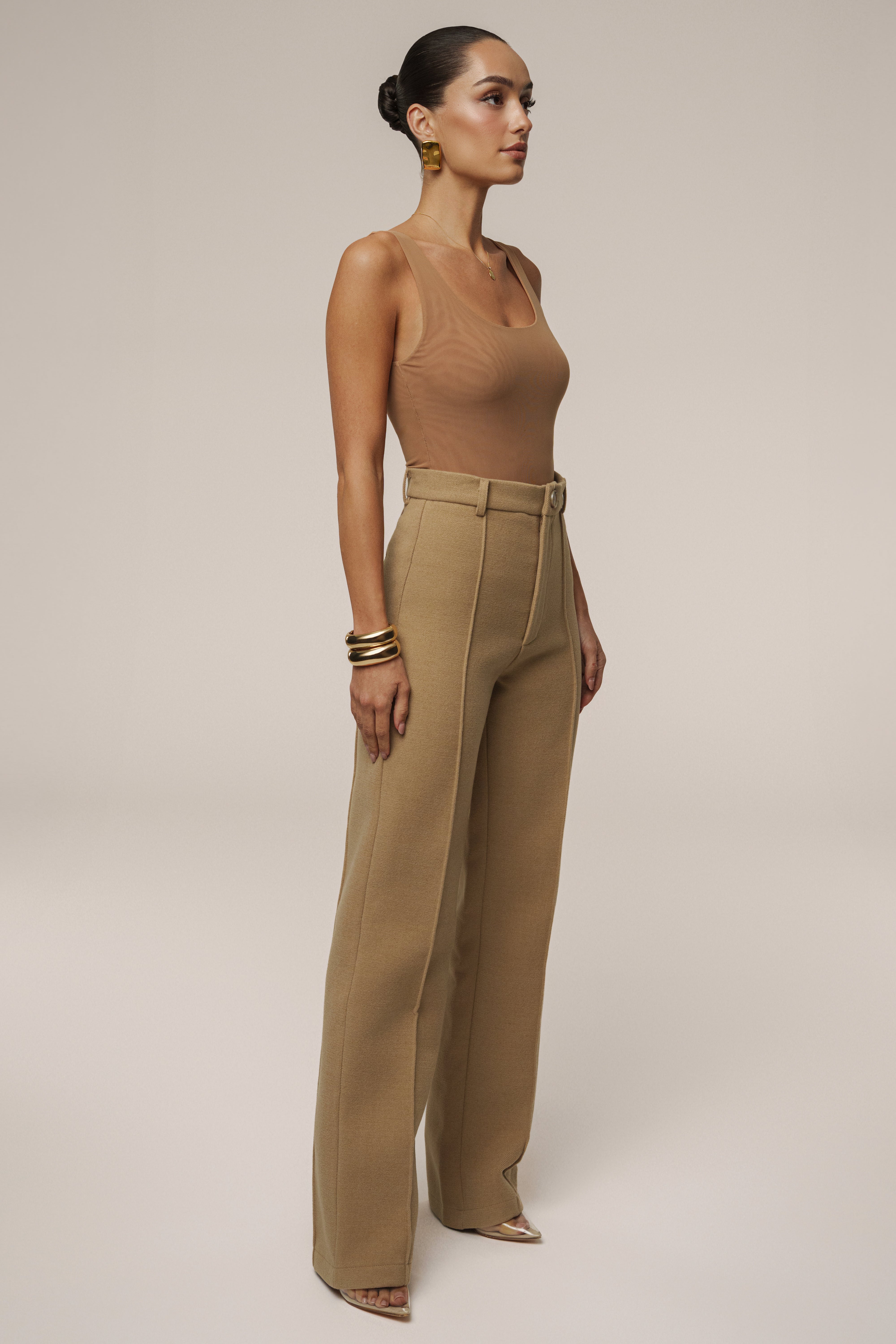 Beige STAY SHARP TROUSER - JLUXLABEL