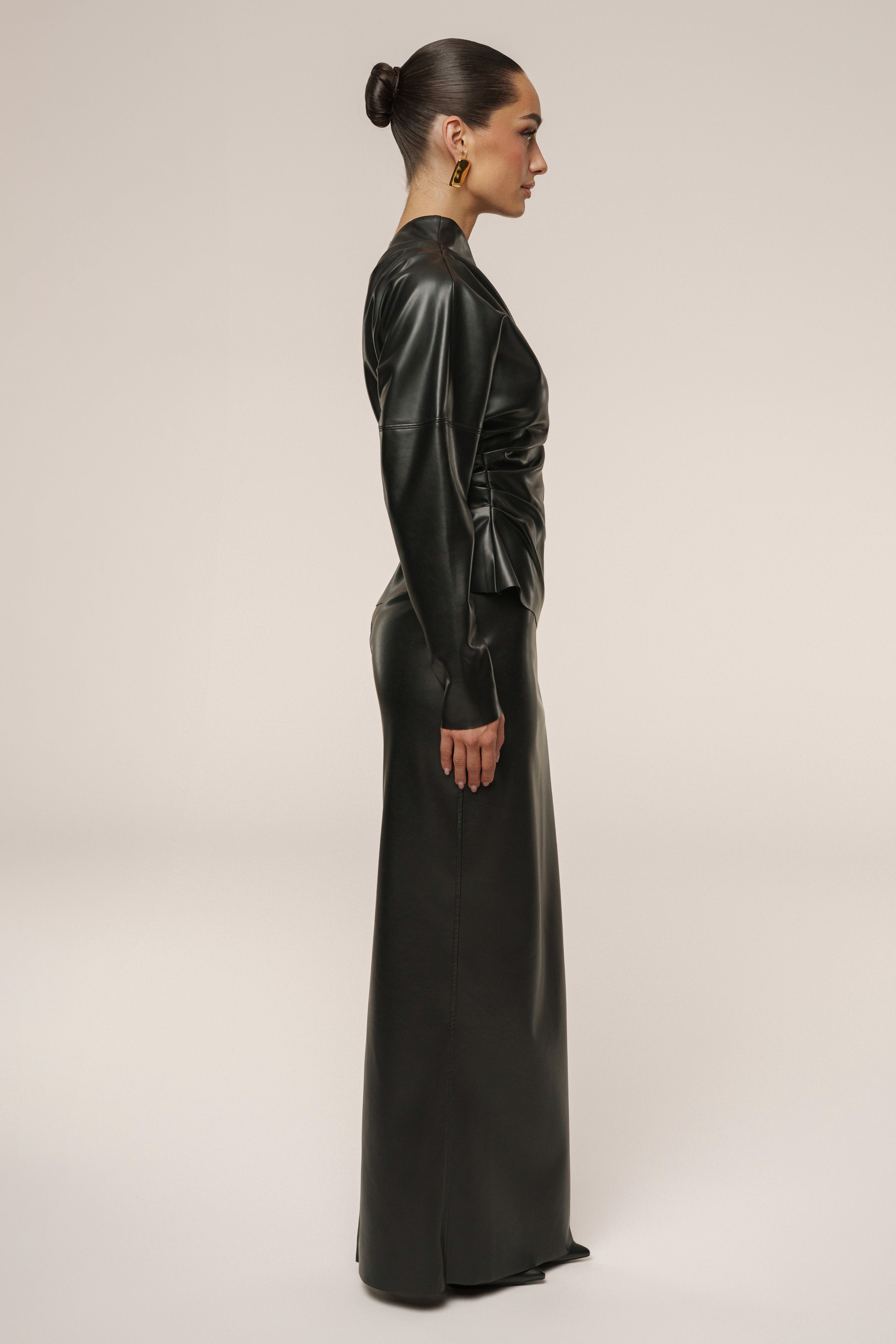 Black Demi One Shoulder Top - JLUXLABEL