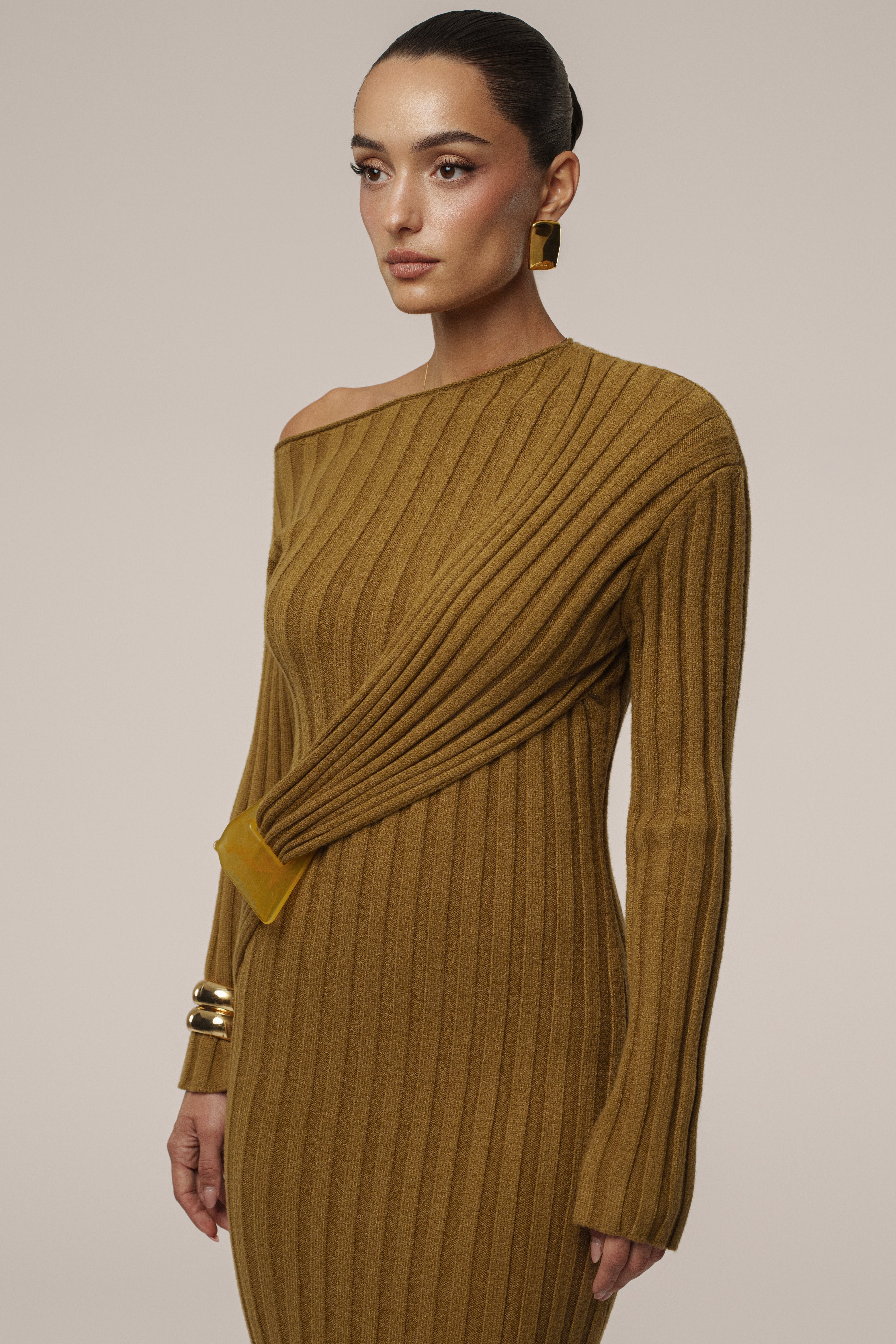 Olive Auttomn Maxi Dress - JLUXLABEL