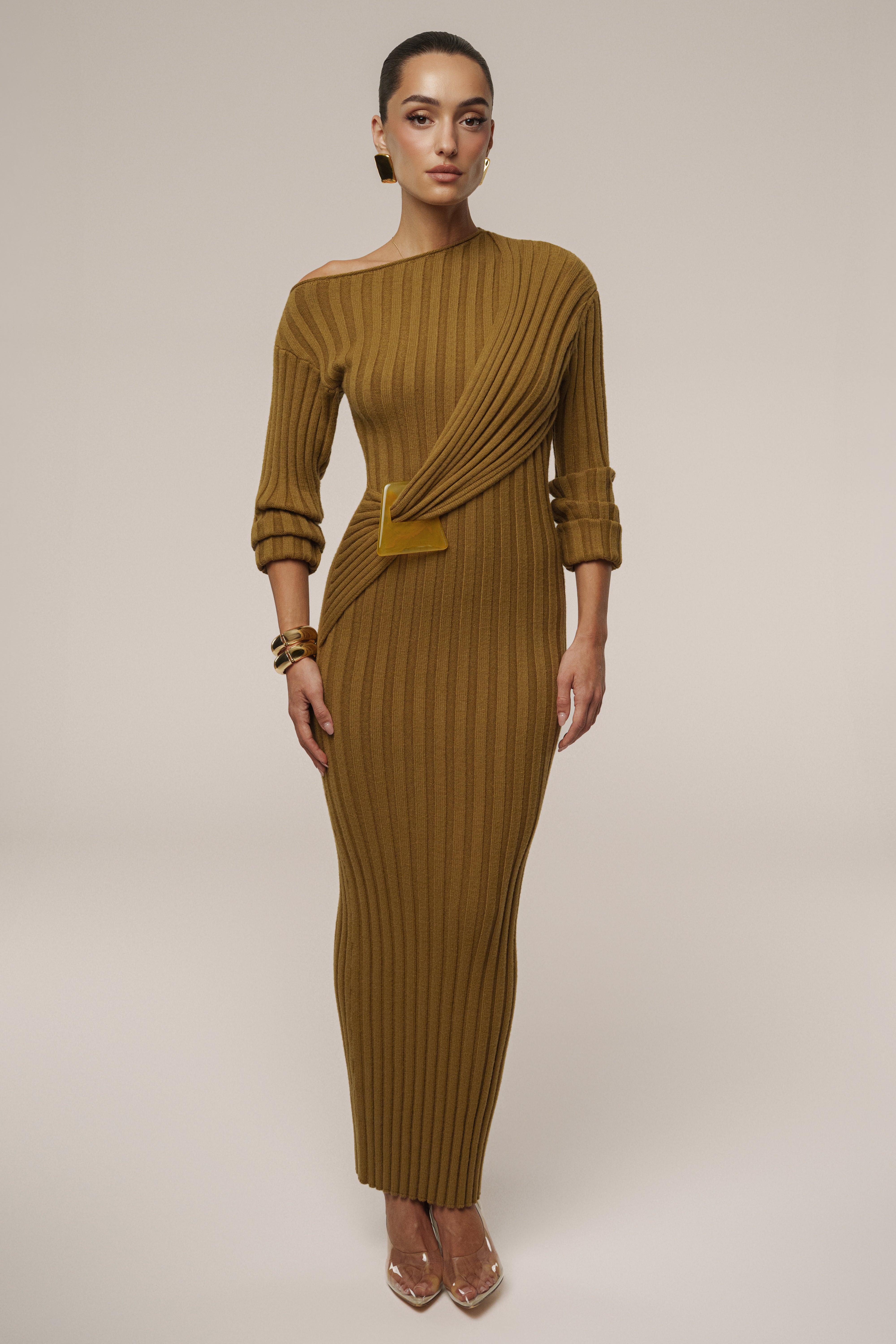 Olive Auttomn Maxi Dress - JLUXLABEL