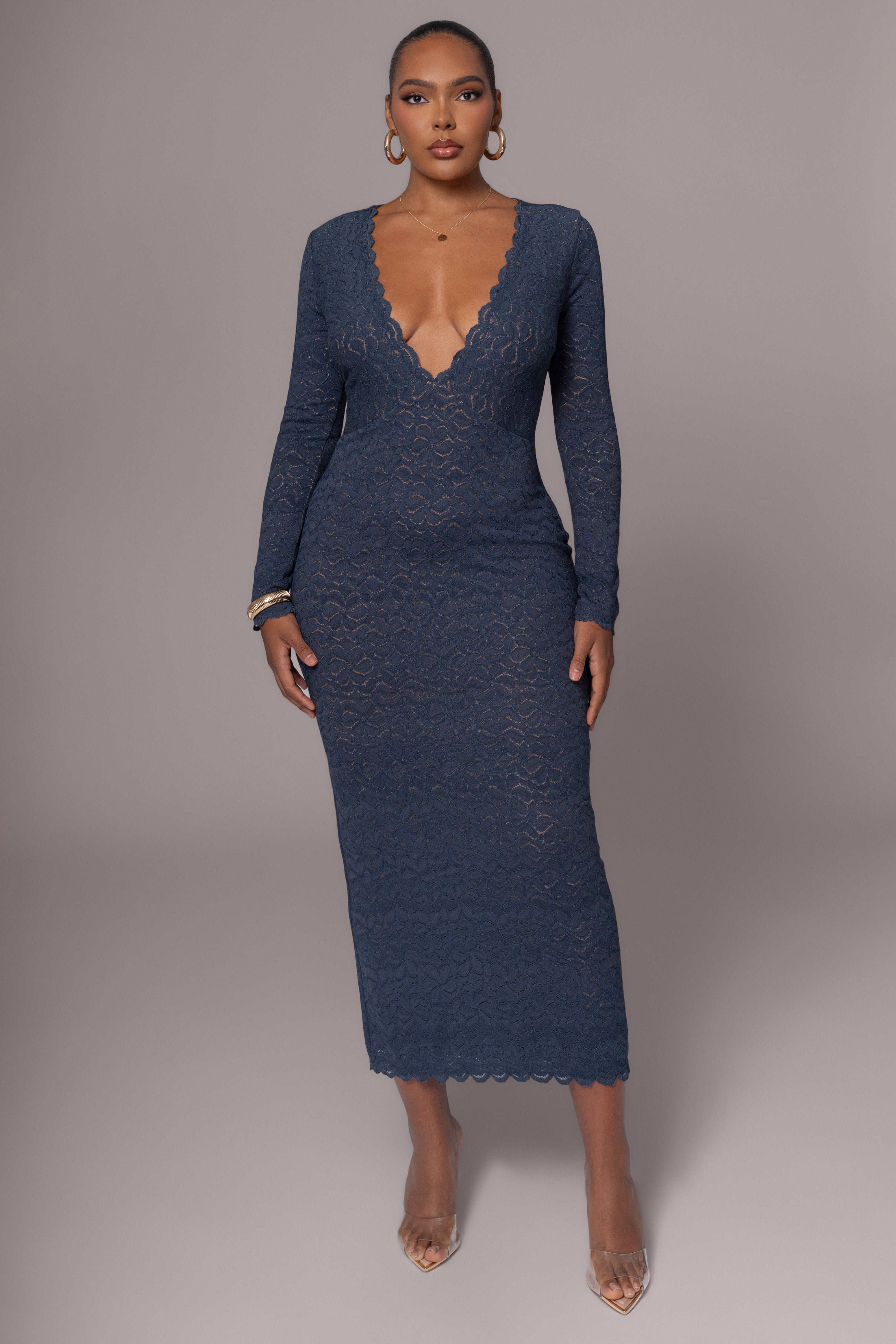 Navy Reunited Maxi Dress - JLUXLABEL
