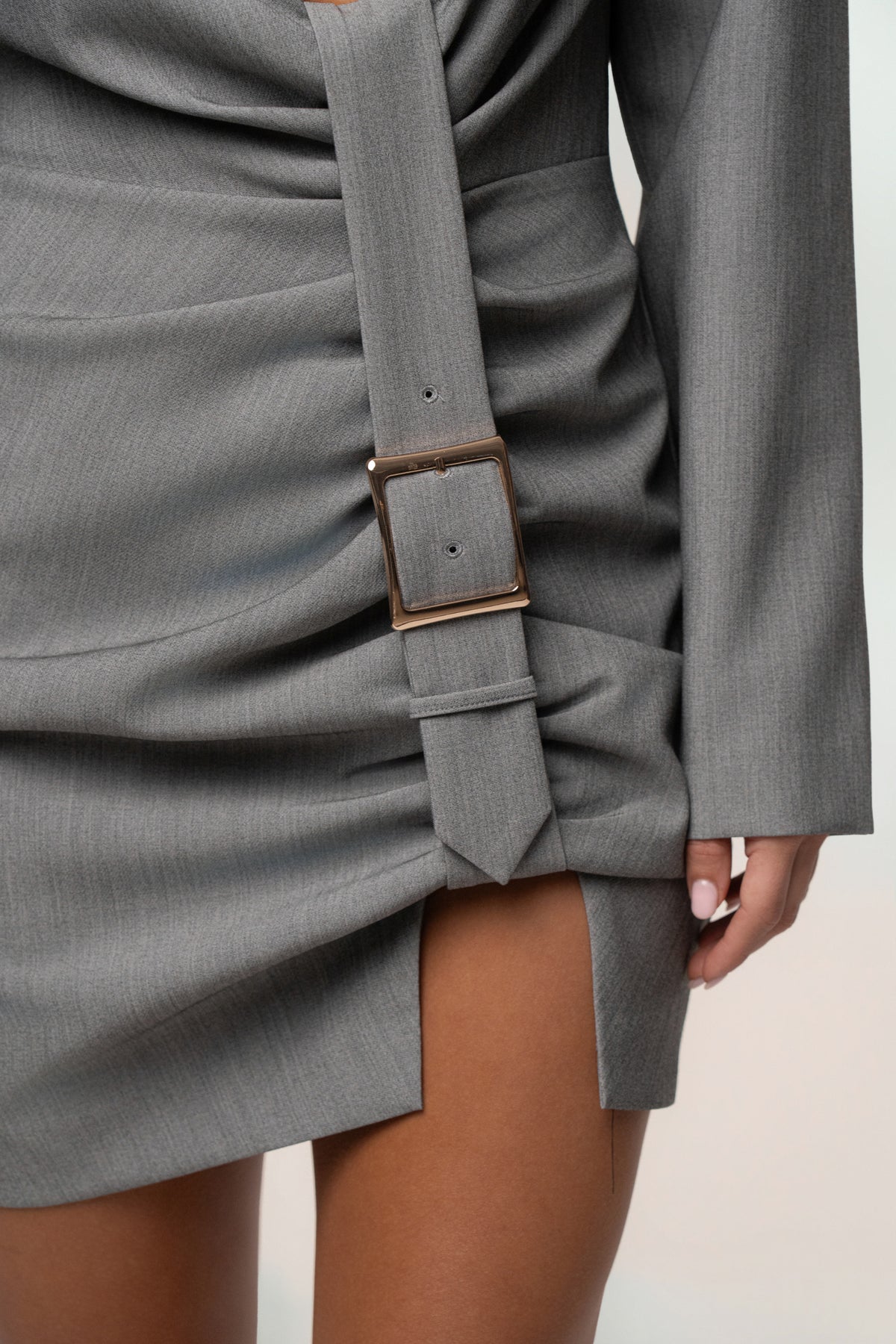 PRE-ORDER Charcoal Own the Room Mini Dress
