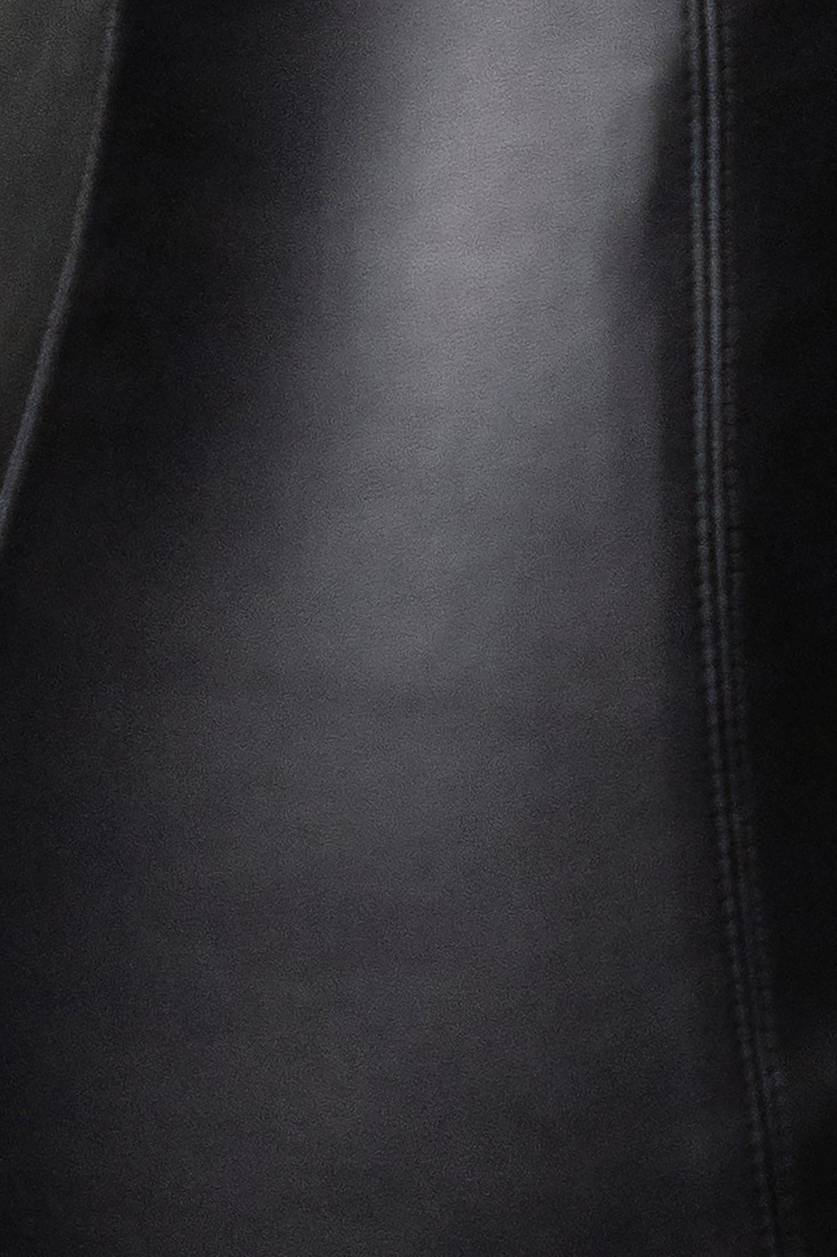 Black Front Row PU Leather Short