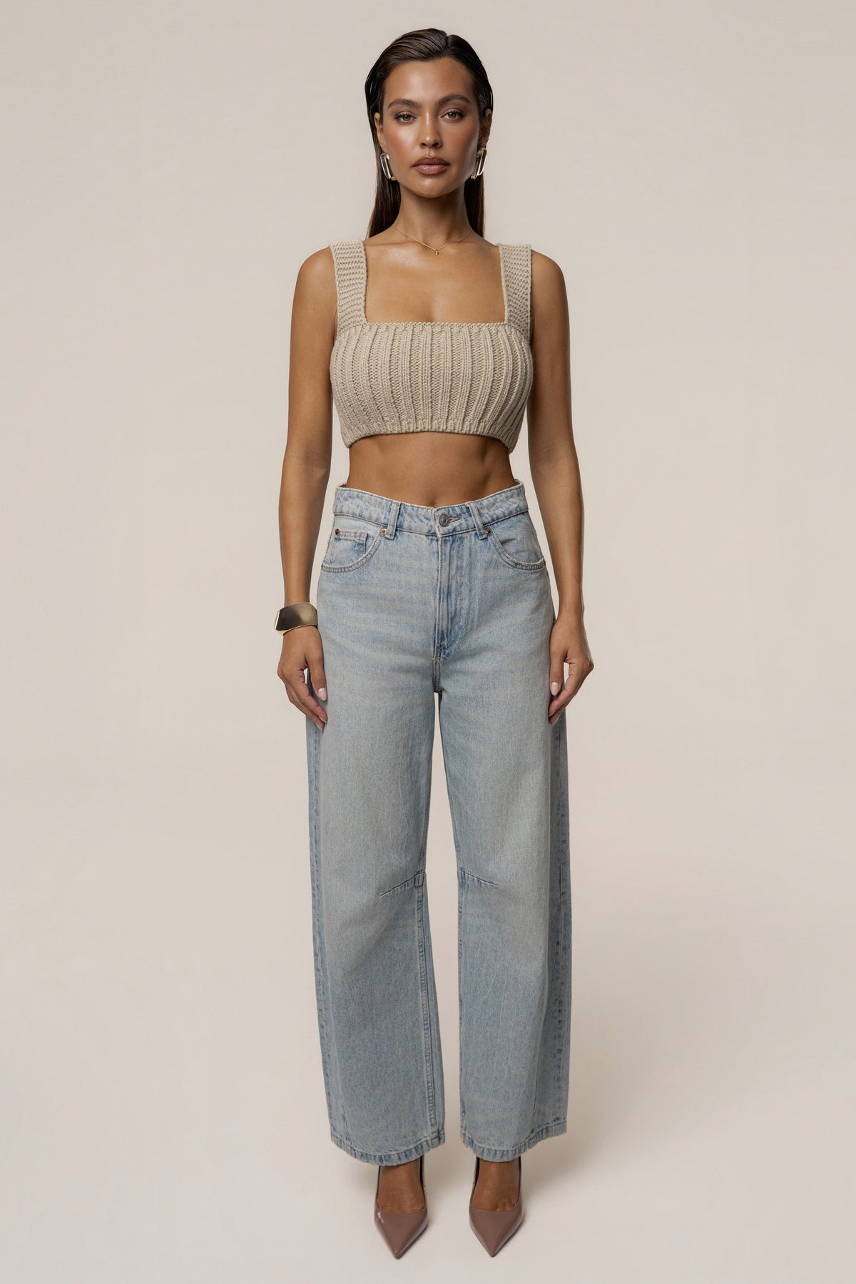Stone Soft Form Knit Bralette