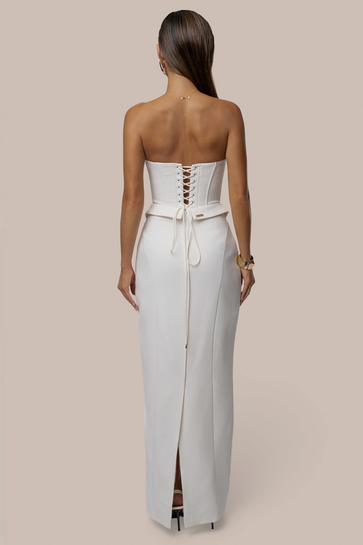 Ivory Cocktail Hour Maxi Gown - JLUXLABEL
