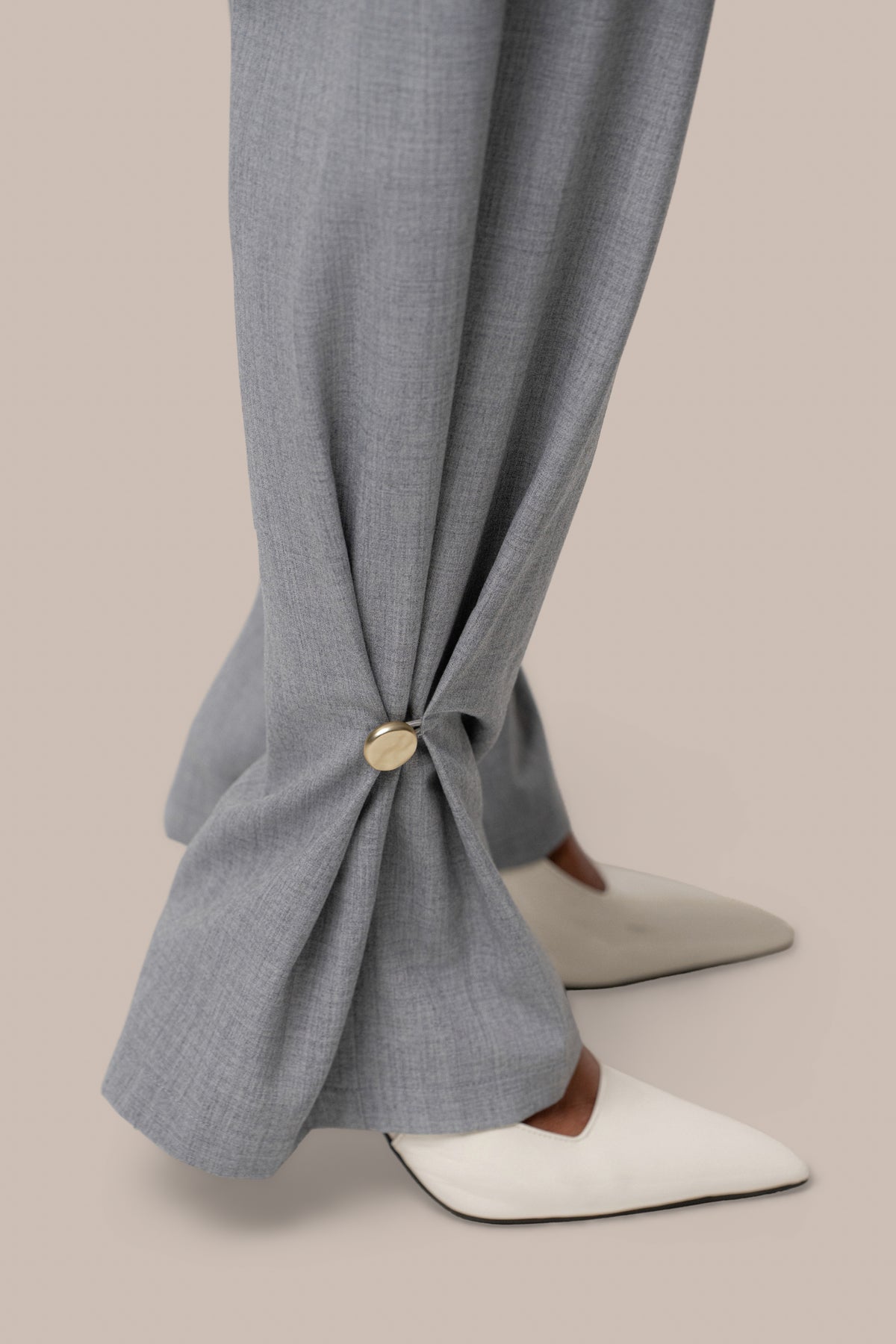 Grey Authority Pleat Trouser - JLUXLABEL