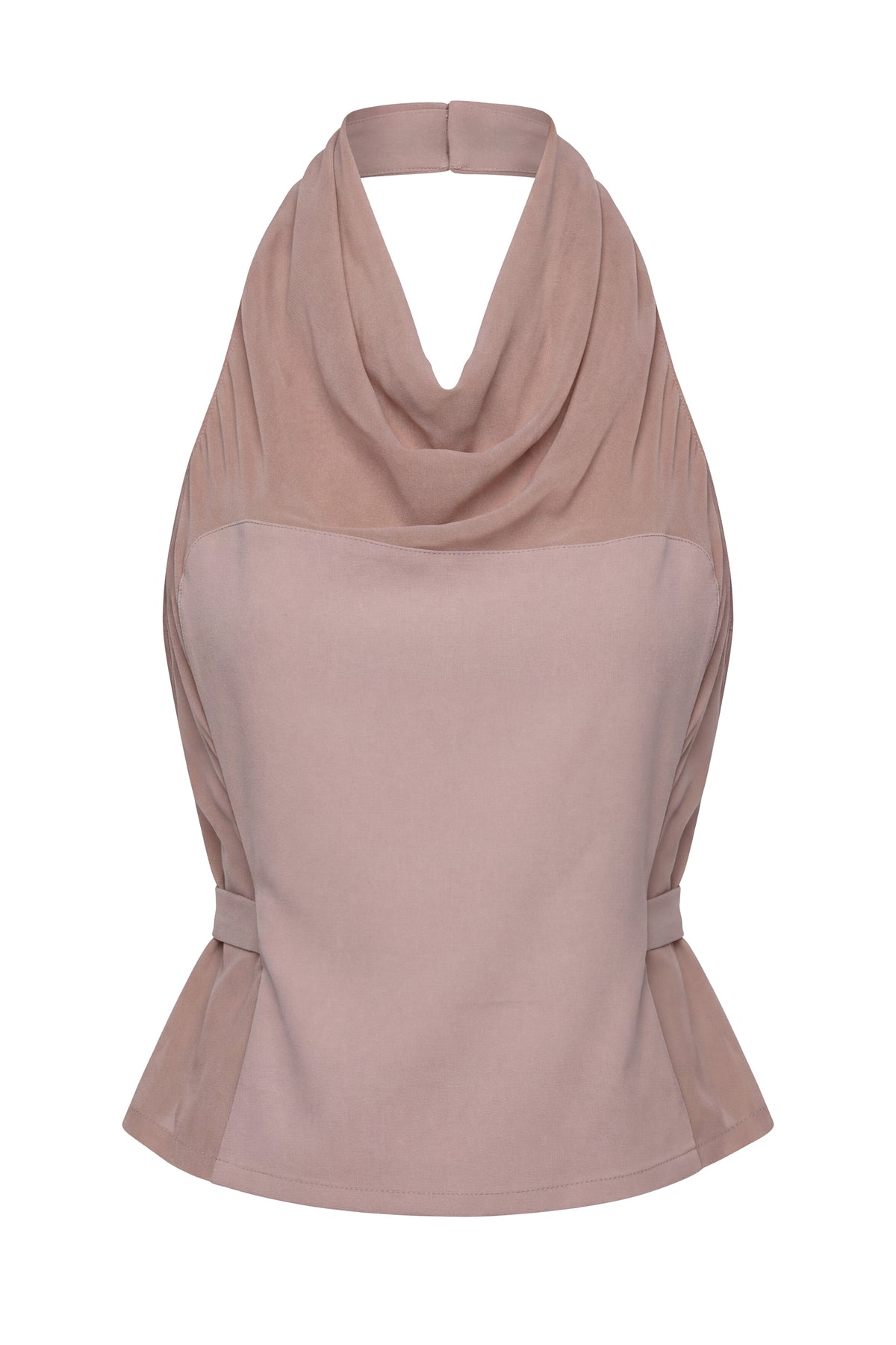 Mauve Uptown Chiffon Halter Top