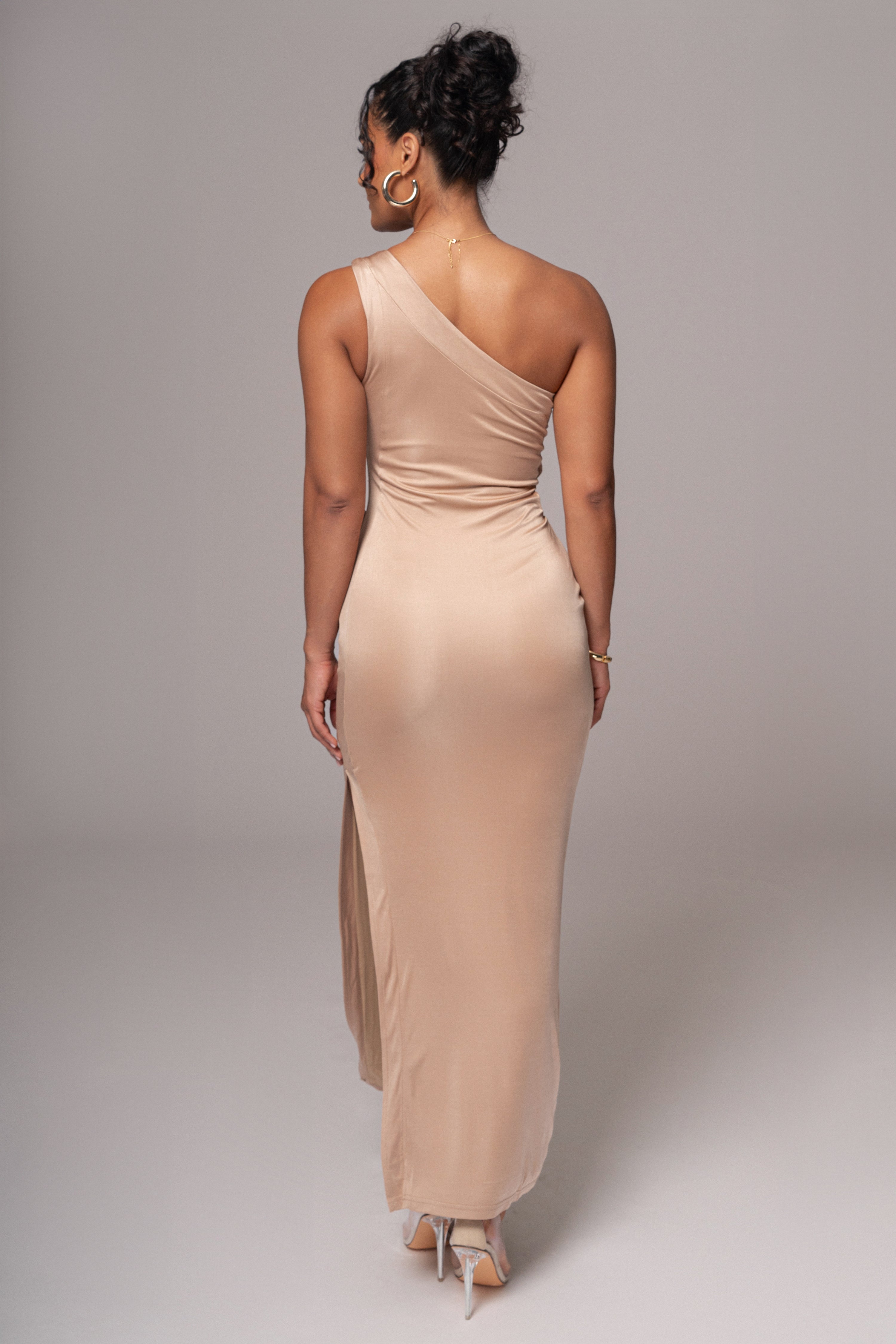 Tan Surrey Maxi Dress - JLUXLABEL