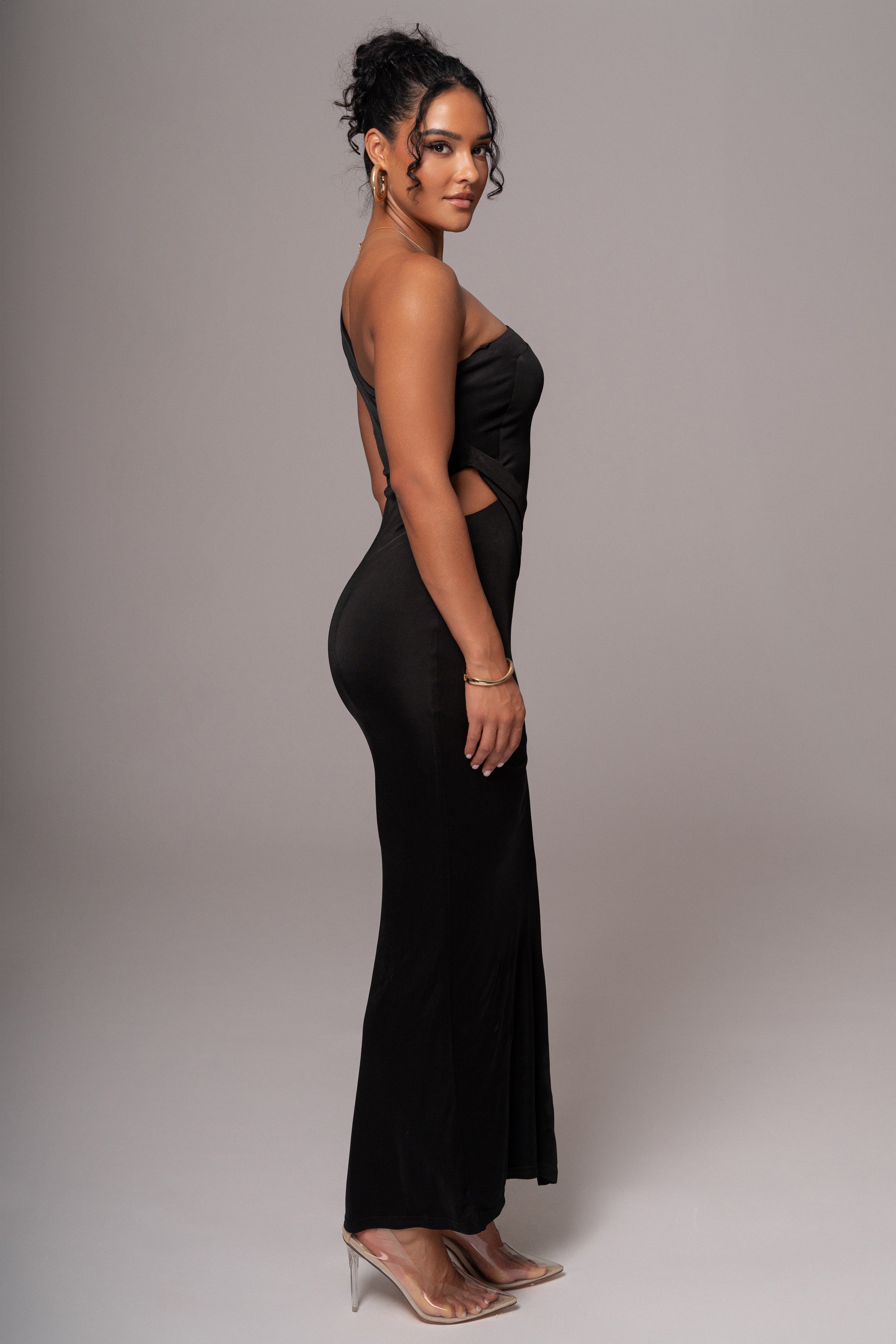 Black Surrey Maxi Dress - JLUXLABEL