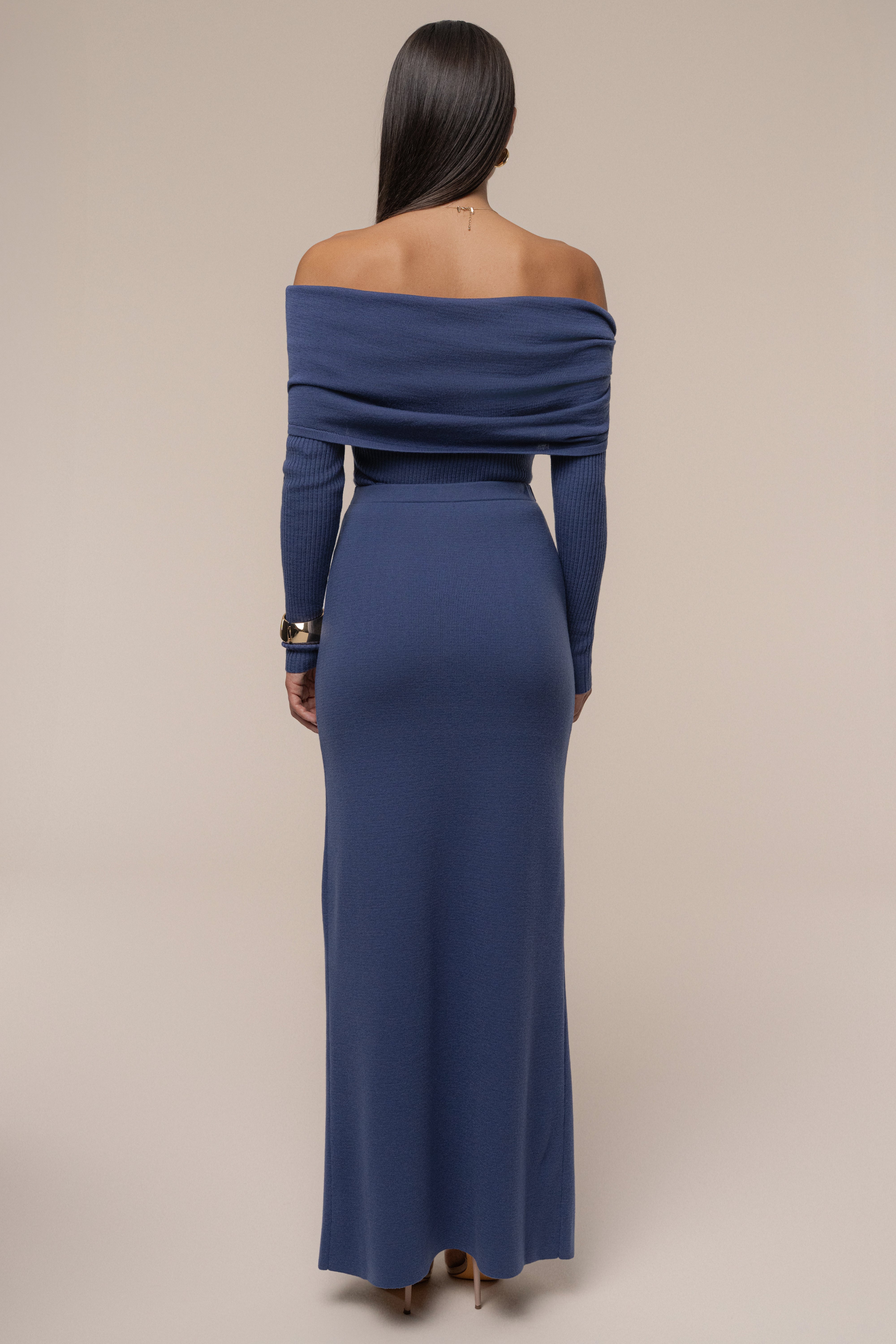 Dusk London Knit Maxi Skirt - JLUXLABEL