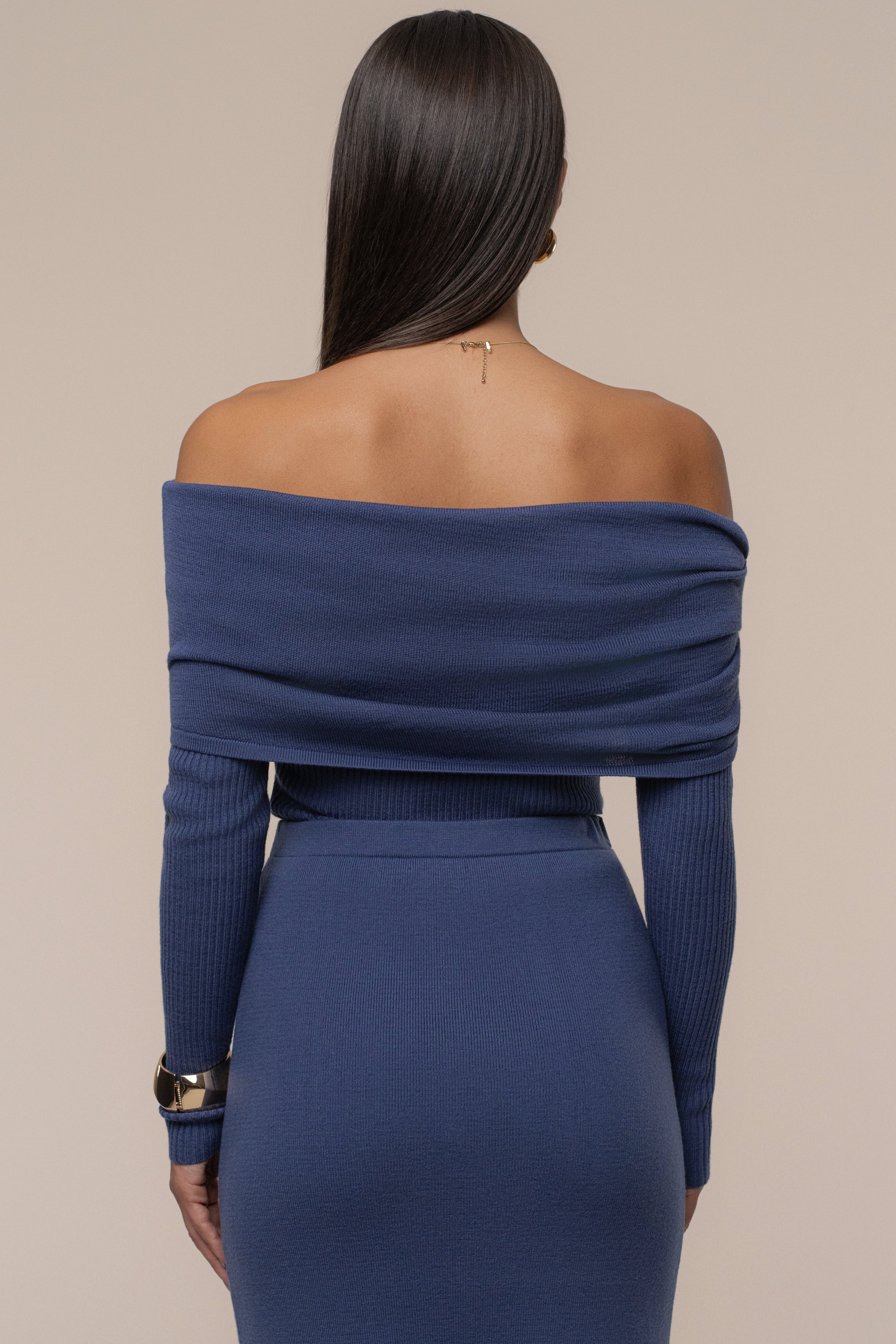 Dusk Off The Shoulder Knit Top - JLUXLABEL