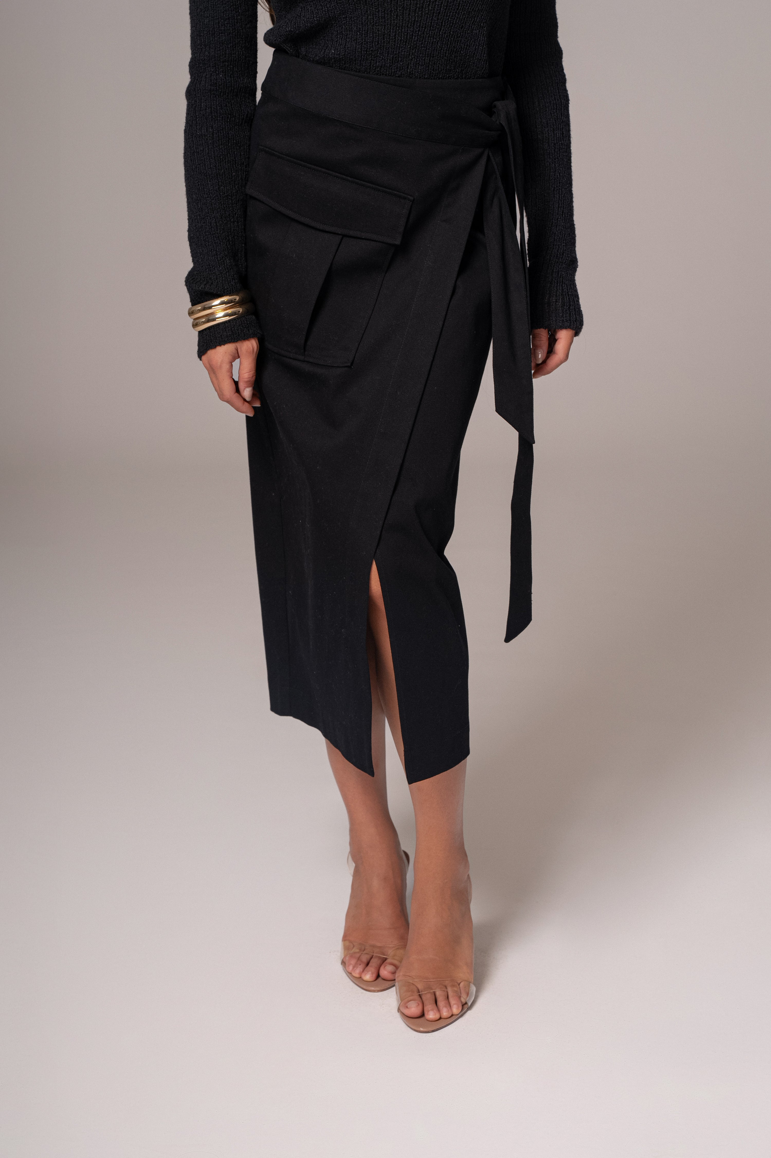 Black City Life Cargo Skirt - JLUXLABEL