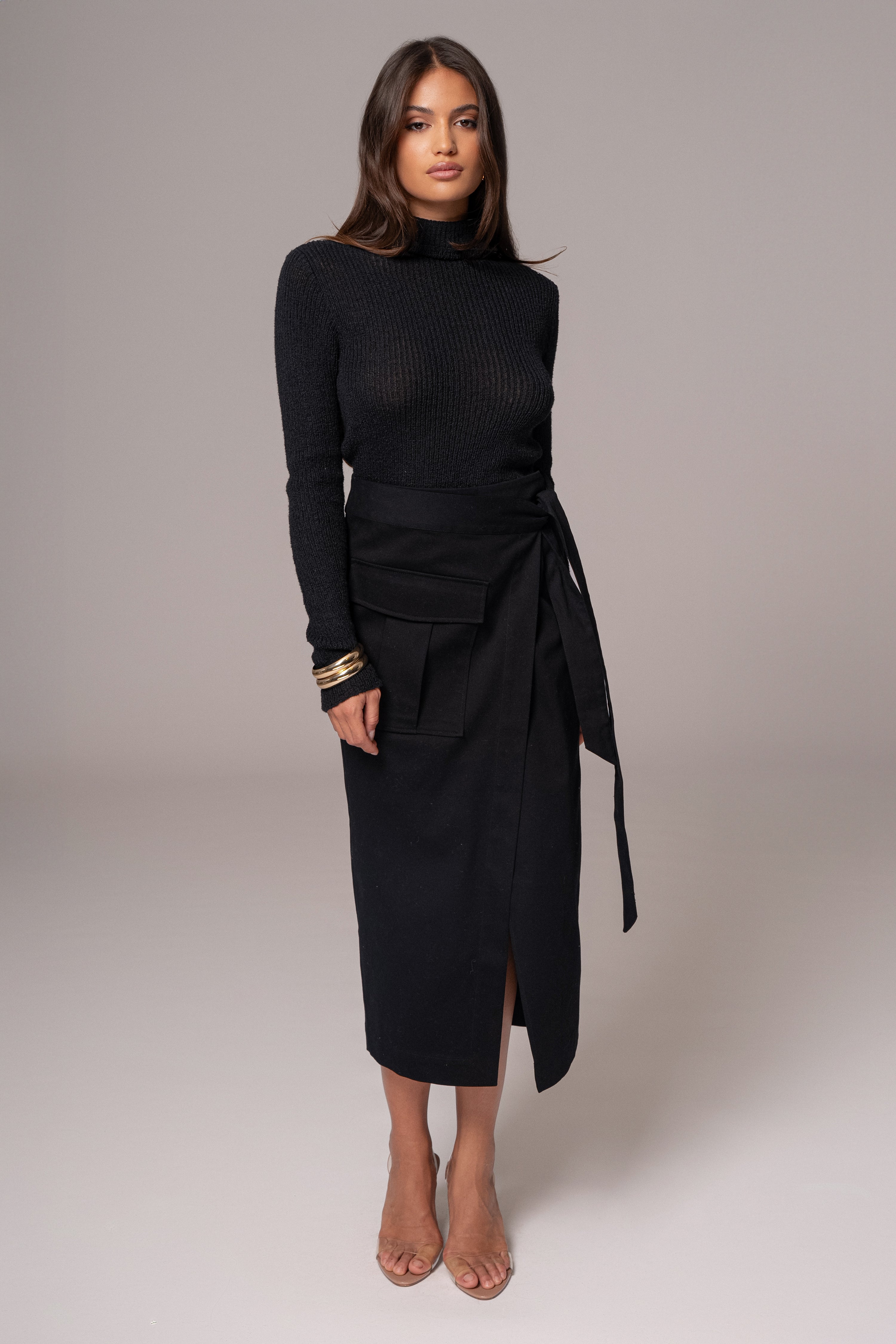 Black City Life Cargo Skirt - JLUXLABEL