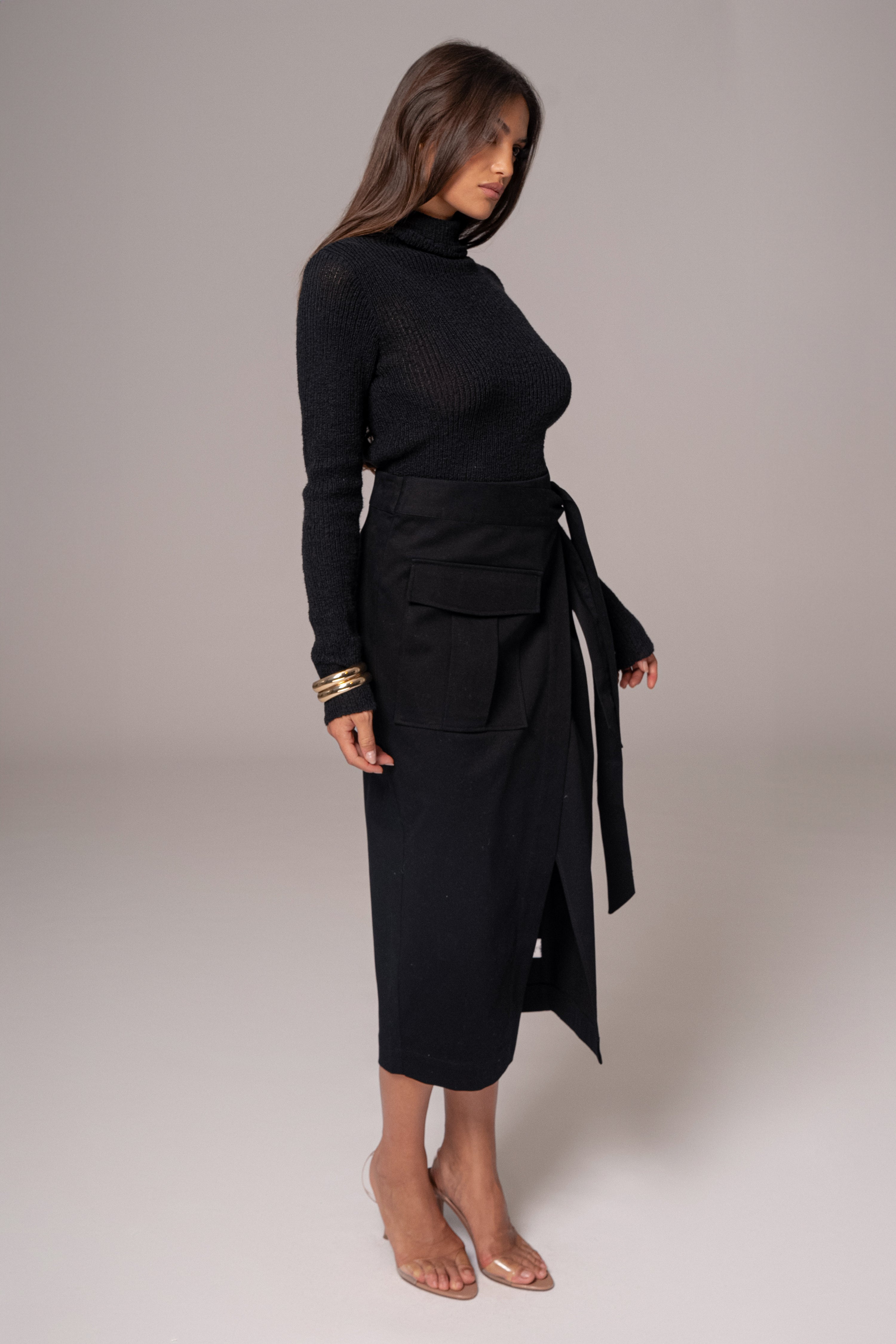 Black City Life Cargo Skirt - JLUXLABEL