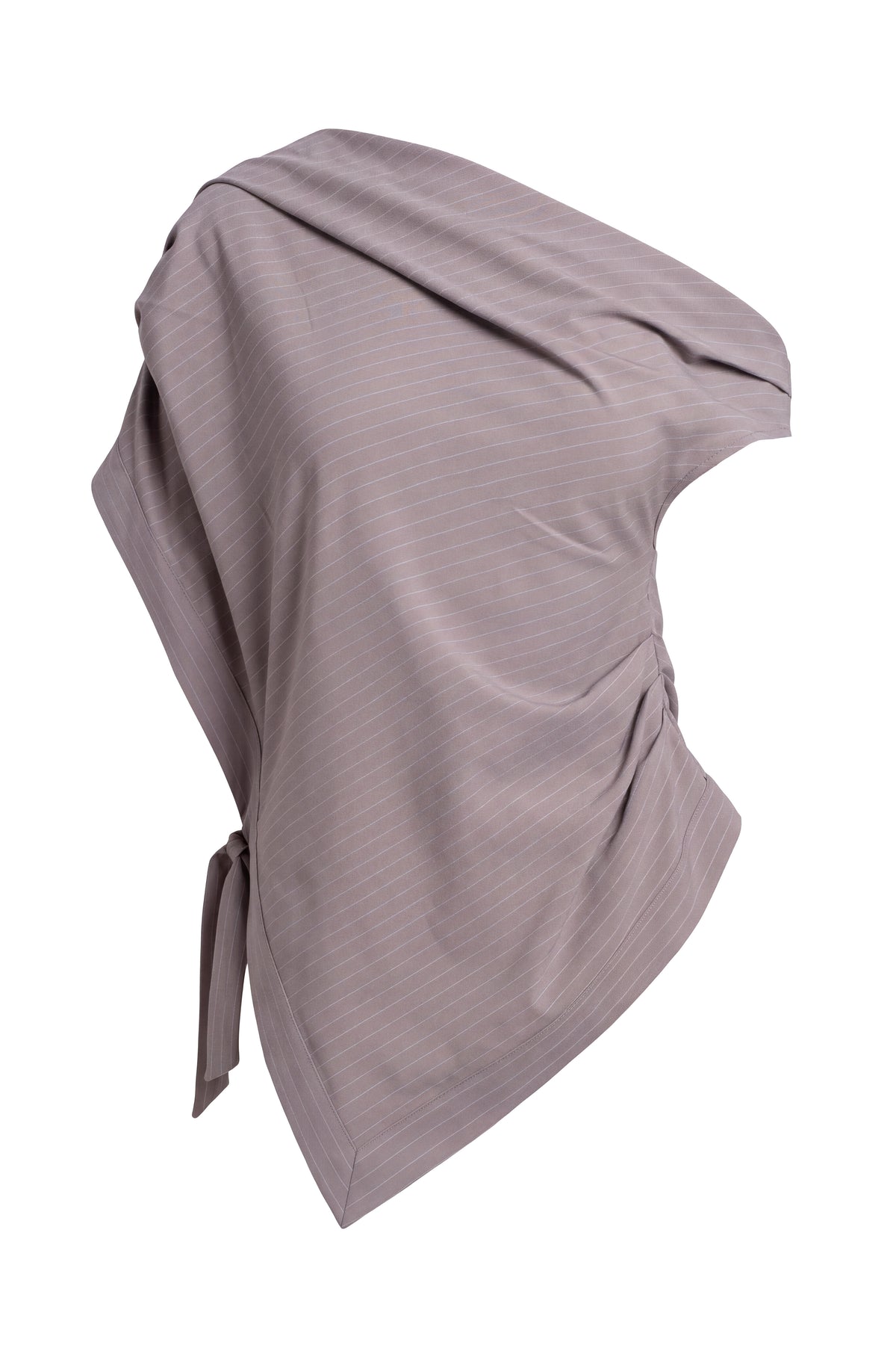 Taupe In Session Pinstripe Top