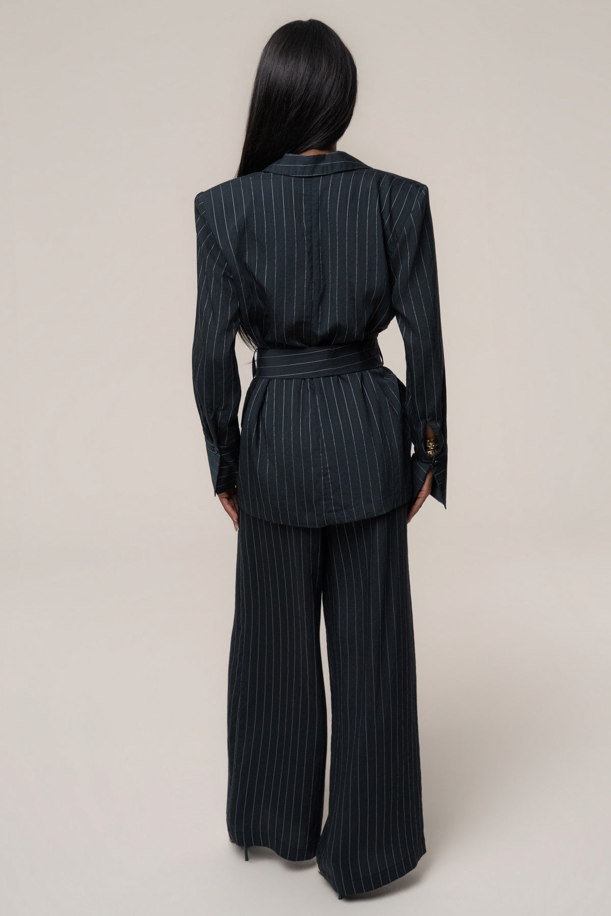 Black Social Club Pinstripe Blazer