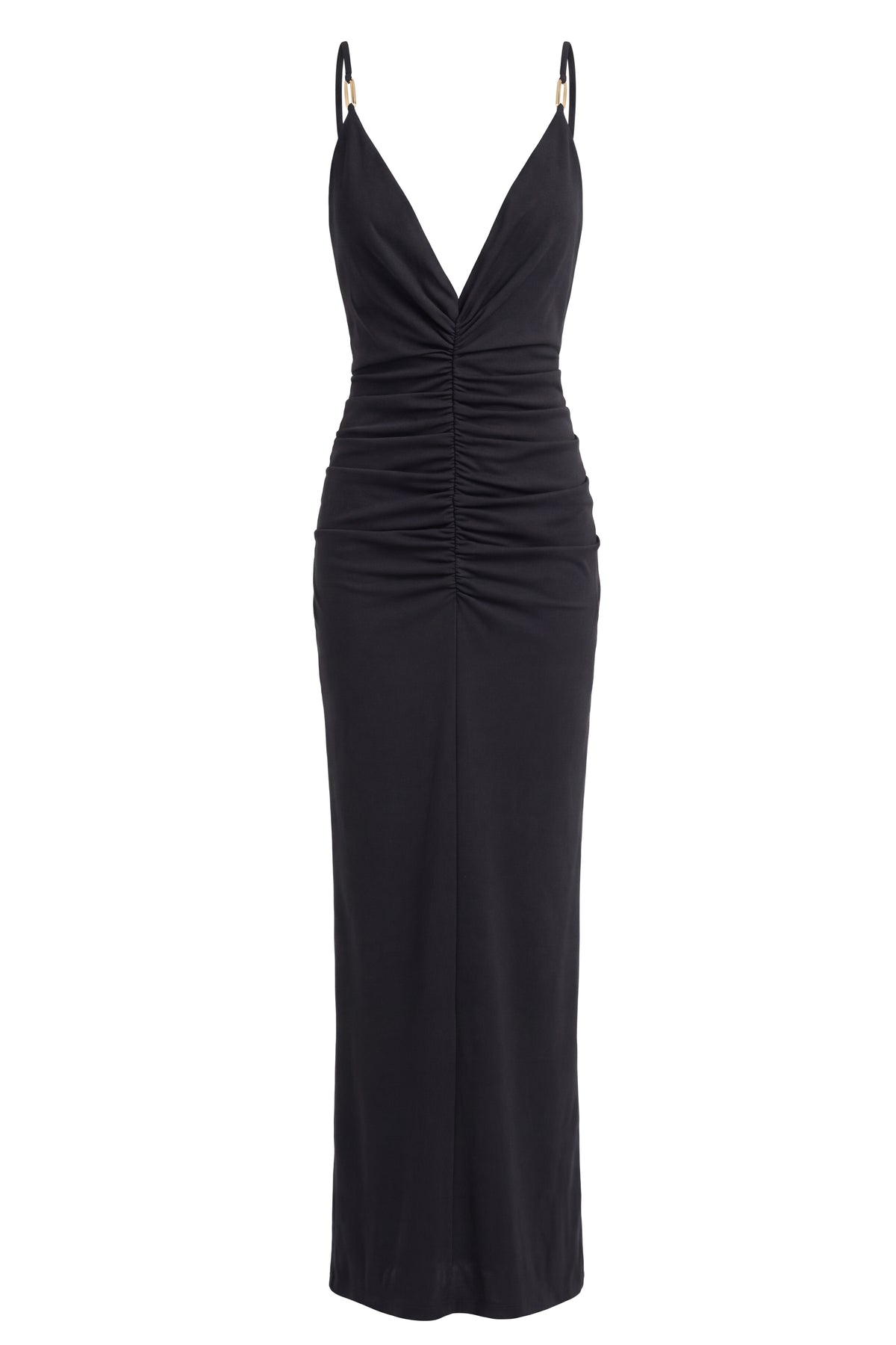 Black Unforgettable Plunge Maxi Dress