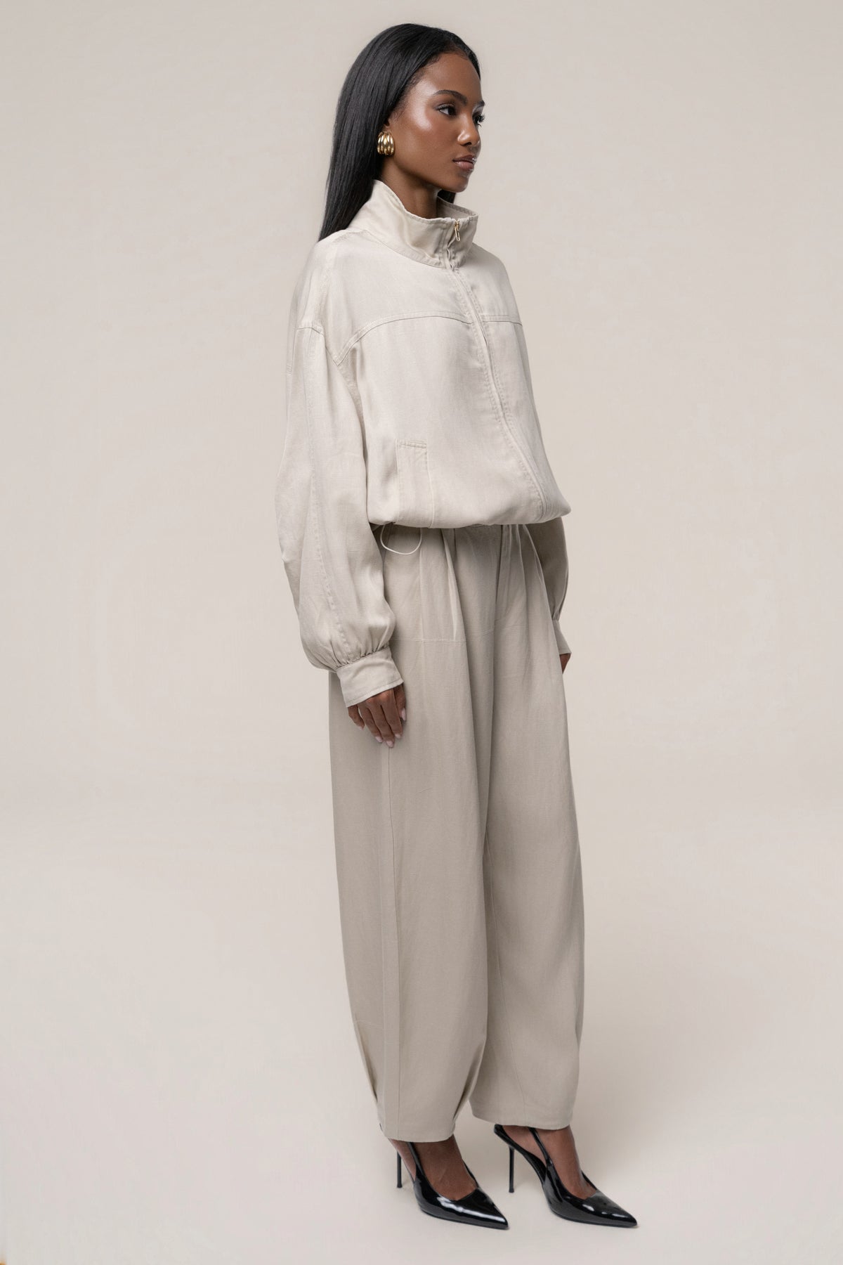 Stone Weekend Barrel Trouser - JLUXLABEL