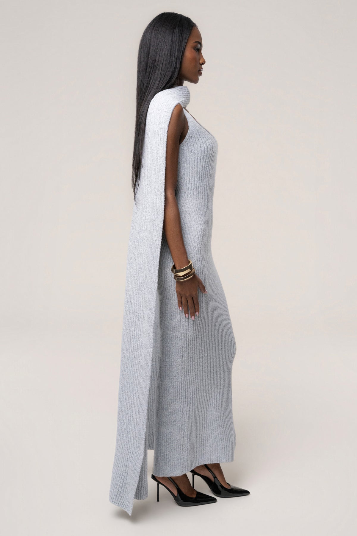 Heather Grey Weekend Away Knit Maxi Dress - JLUXLABEL