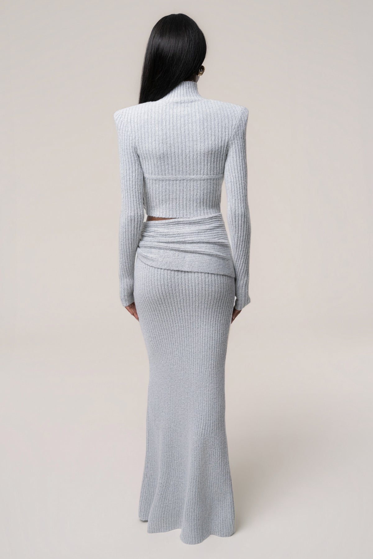Heather Grey Retreat Ribbed Top - JLUXLABEL