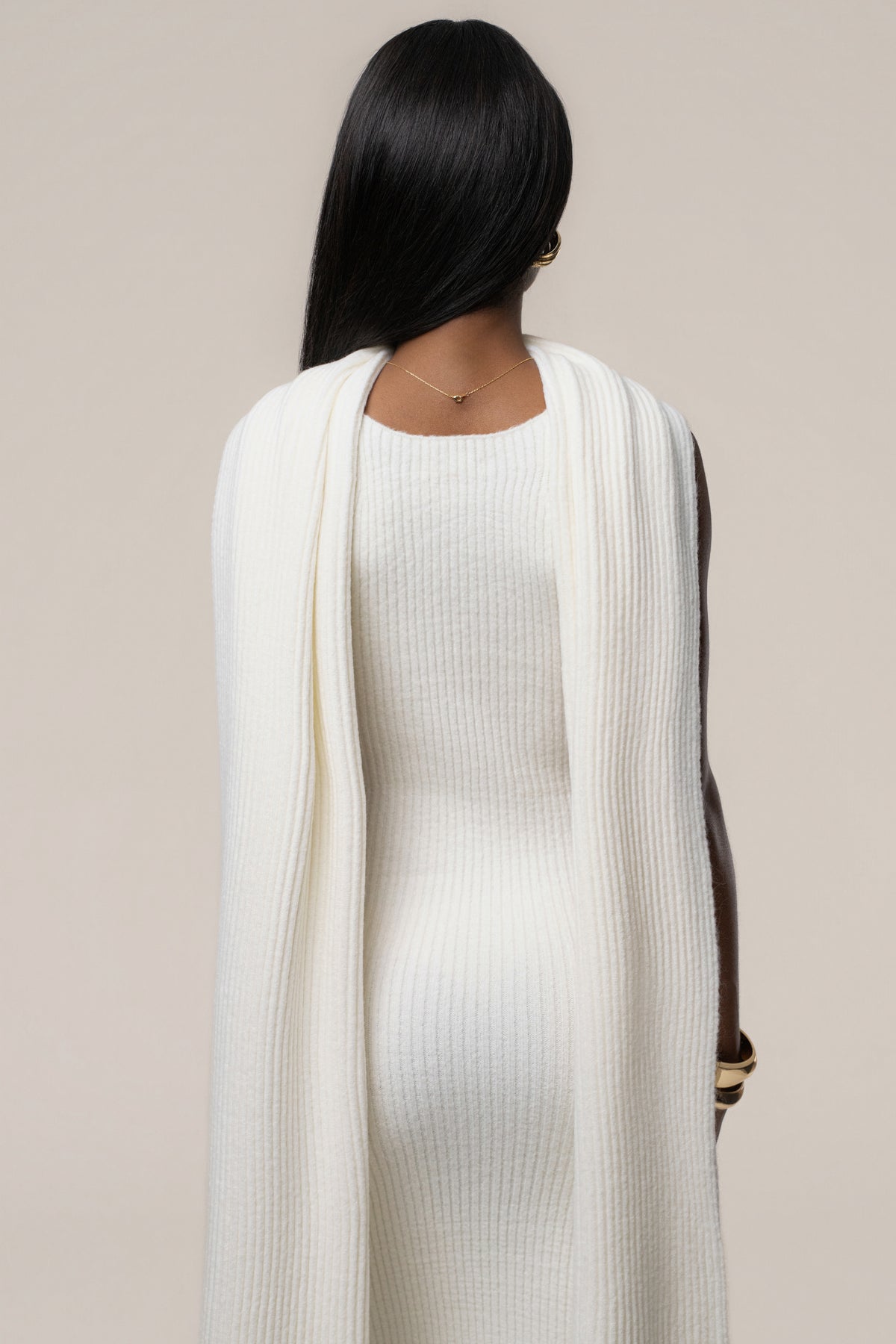 Ivory Weekend Away Knit Maxi Dress - JLUXLABEL